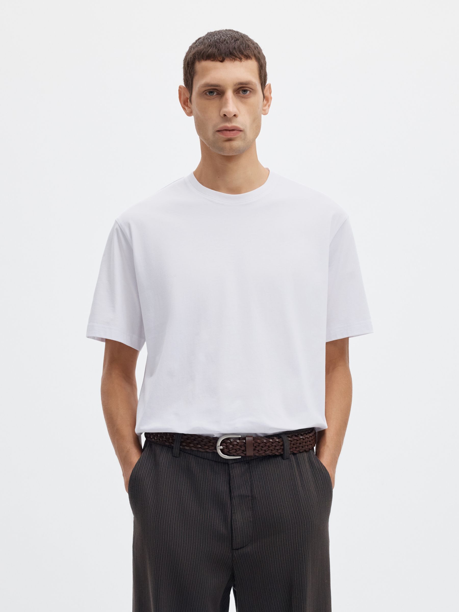 COTTON SHORT-SLEEVED CREWNECK T-SHIRT