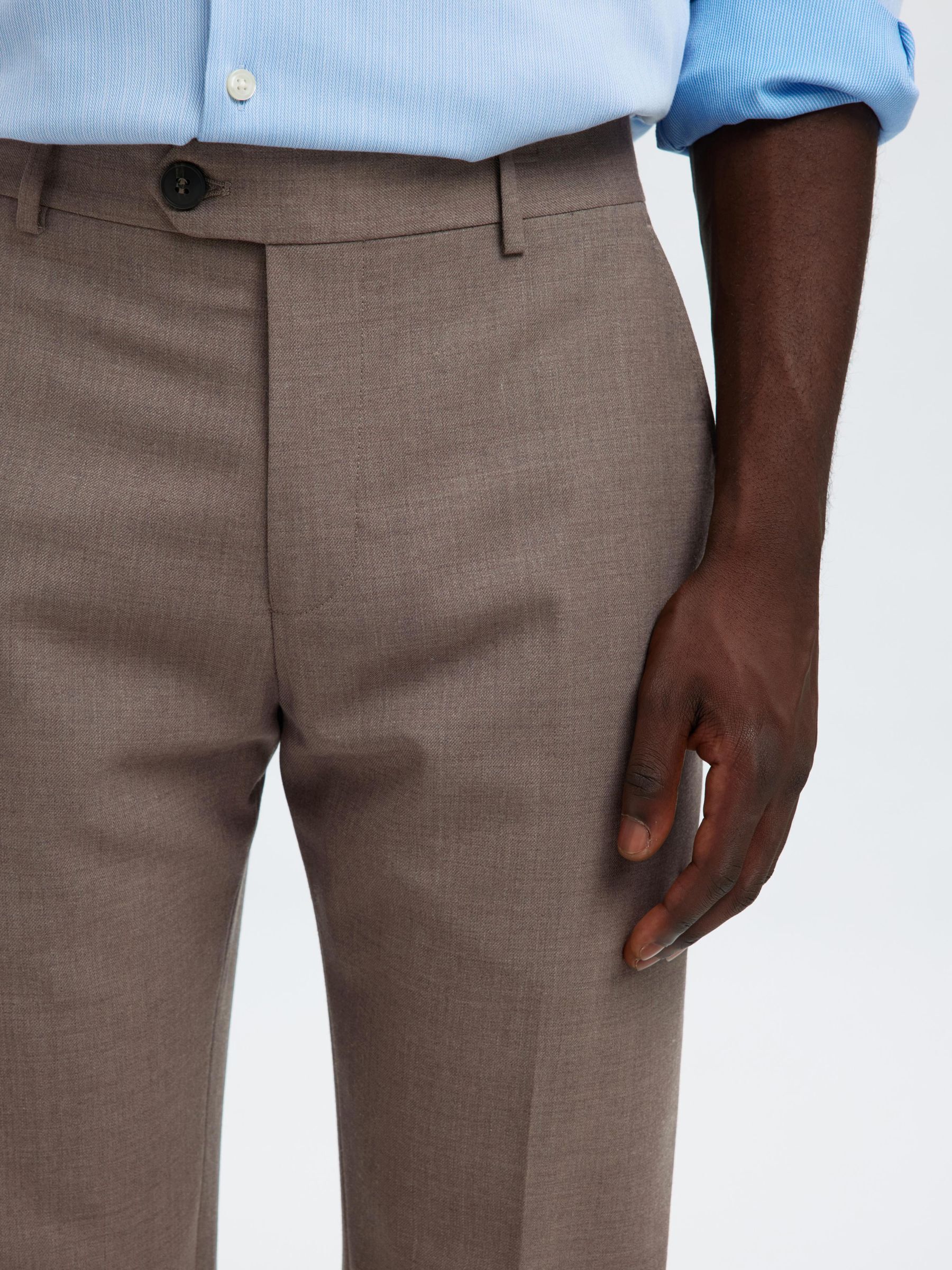 WOOL BLEND  SUIT TROUSERS