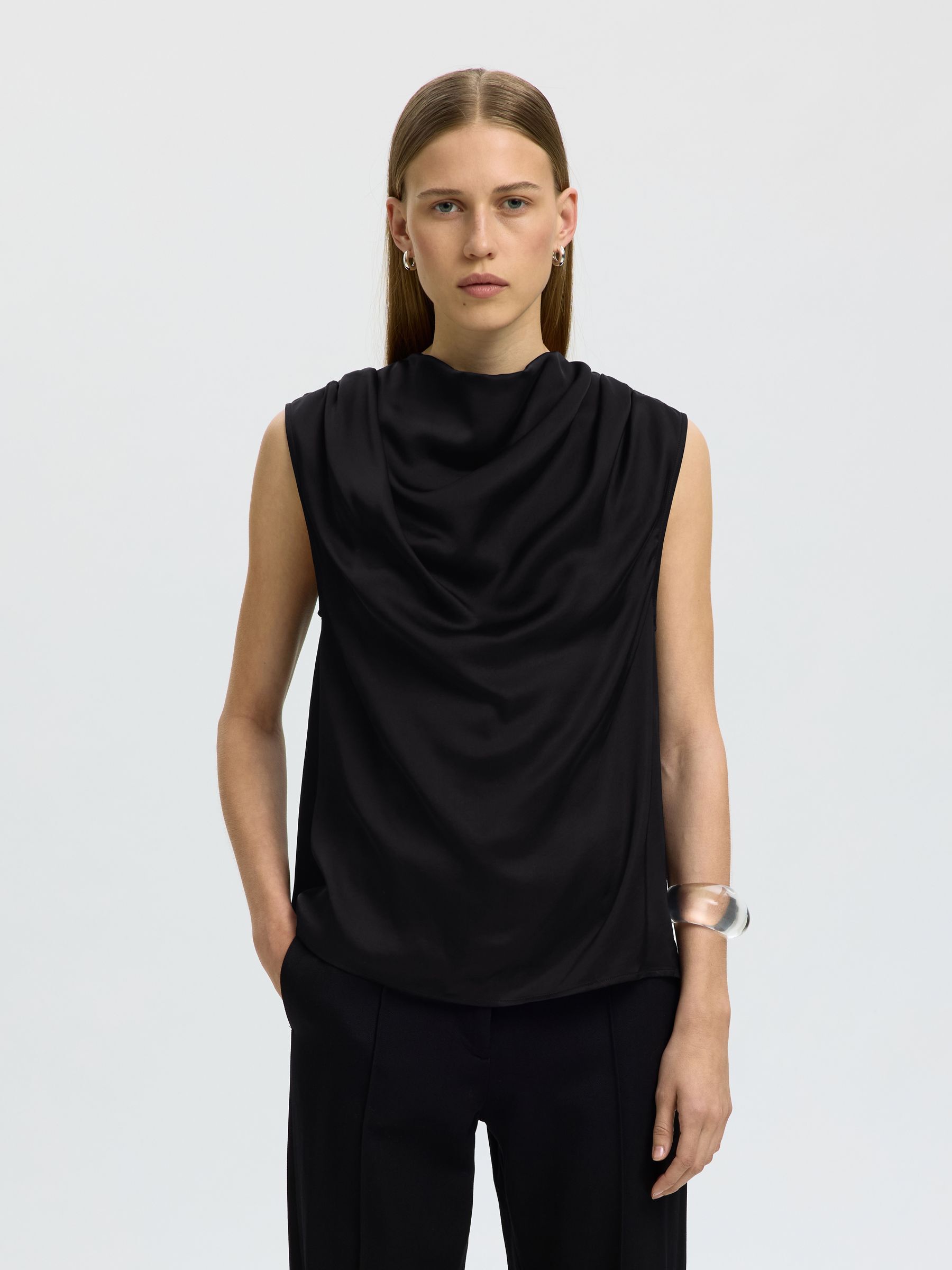 COWL NECK TOP
