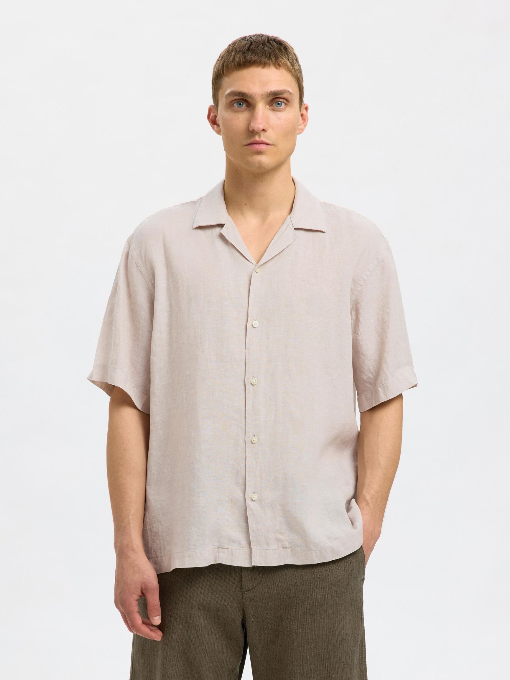 100% LINEN SHORT SLEEVED SHIRT