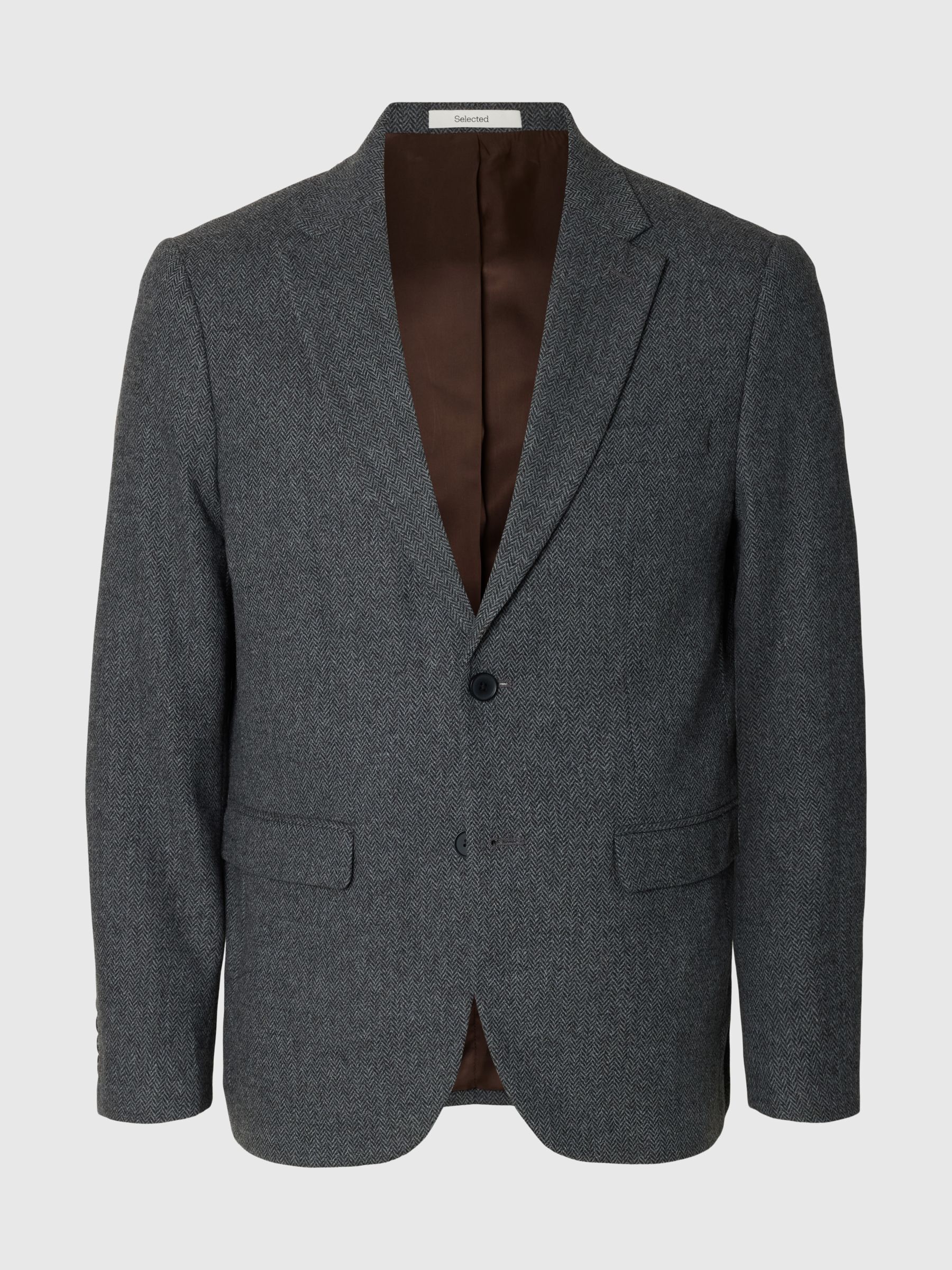 CHECKED WOOL BLEND  BLAZER