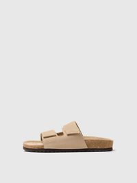SUEDE SLIDERS, Sand, highres