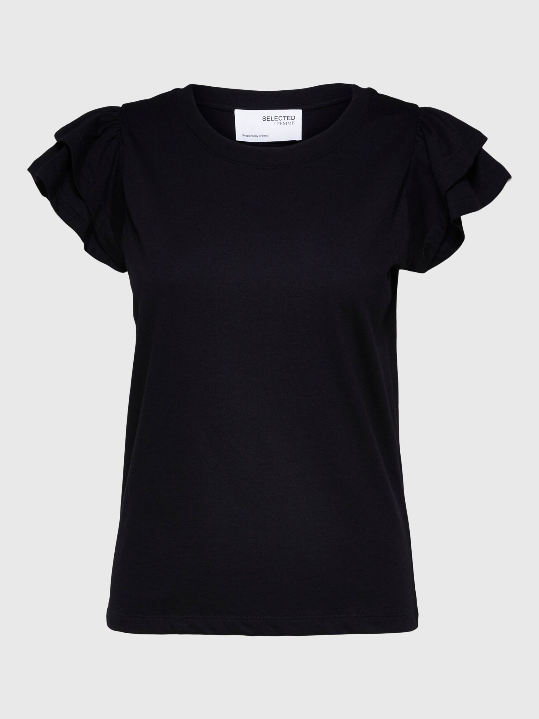 EN COTON À VOLANTS T-SHIRT
