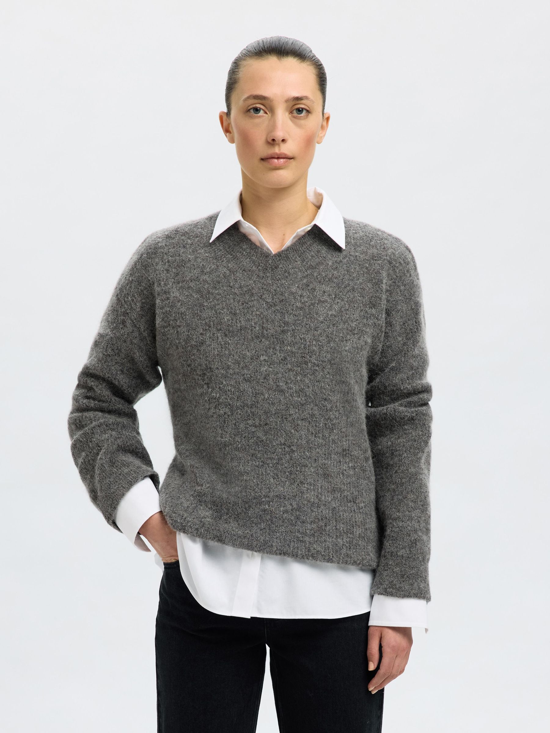WOOL BLEND KNITTED PULLOVER
