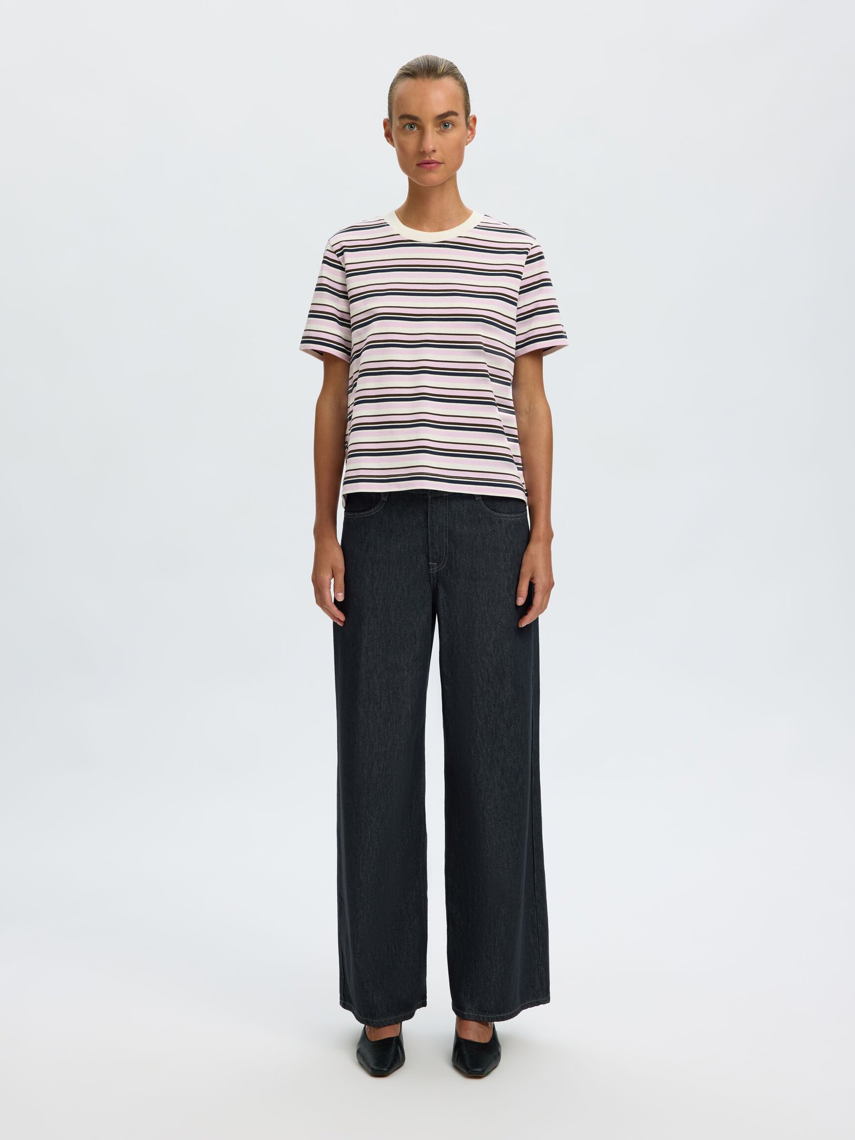 GESTREEPT BOXY T-SHIRT
