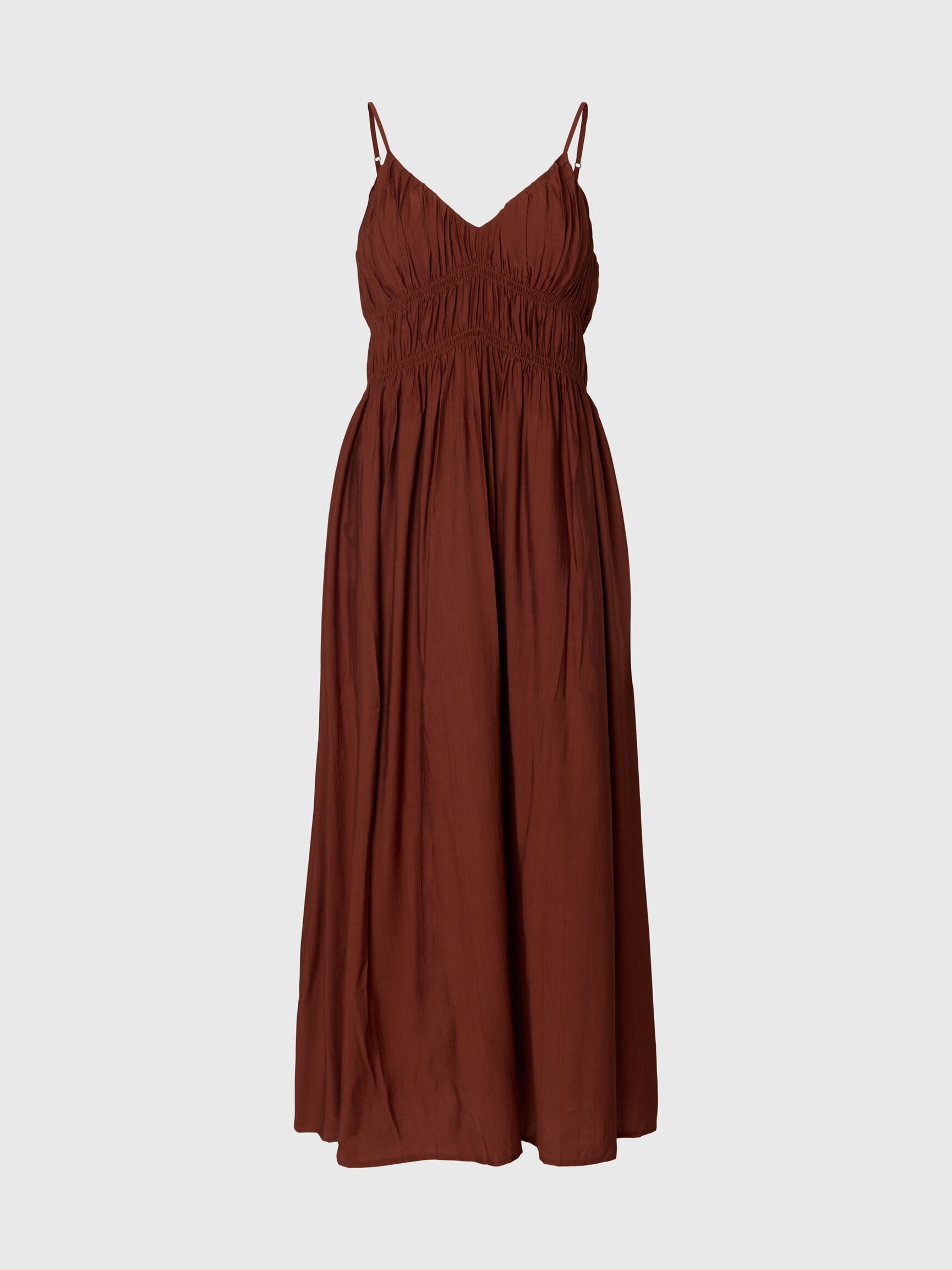 V-NECK SPAGHETTI MAXI DRESS