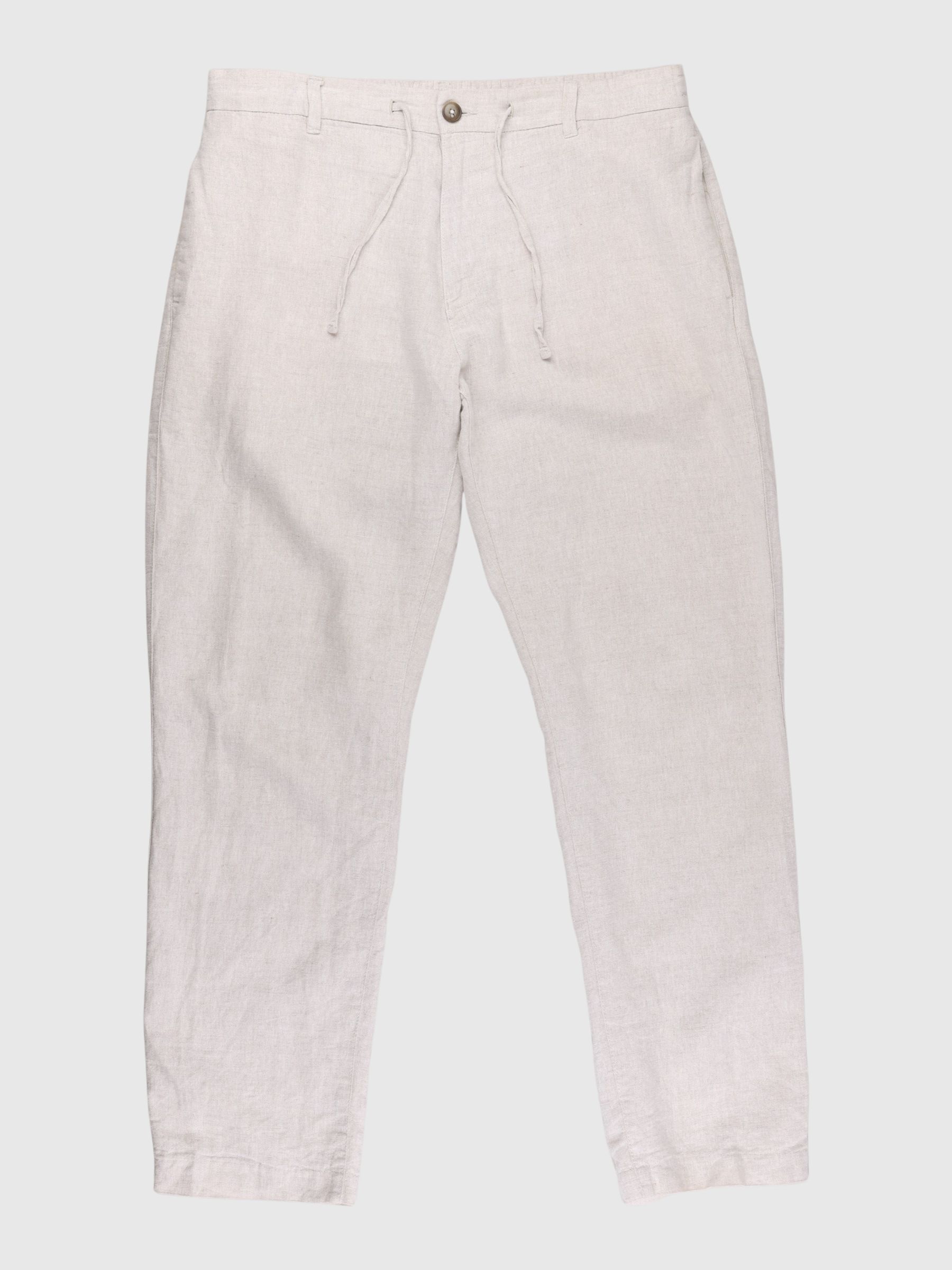 196 STRAIGHT FIT LINEN-BLEND TROUSERS