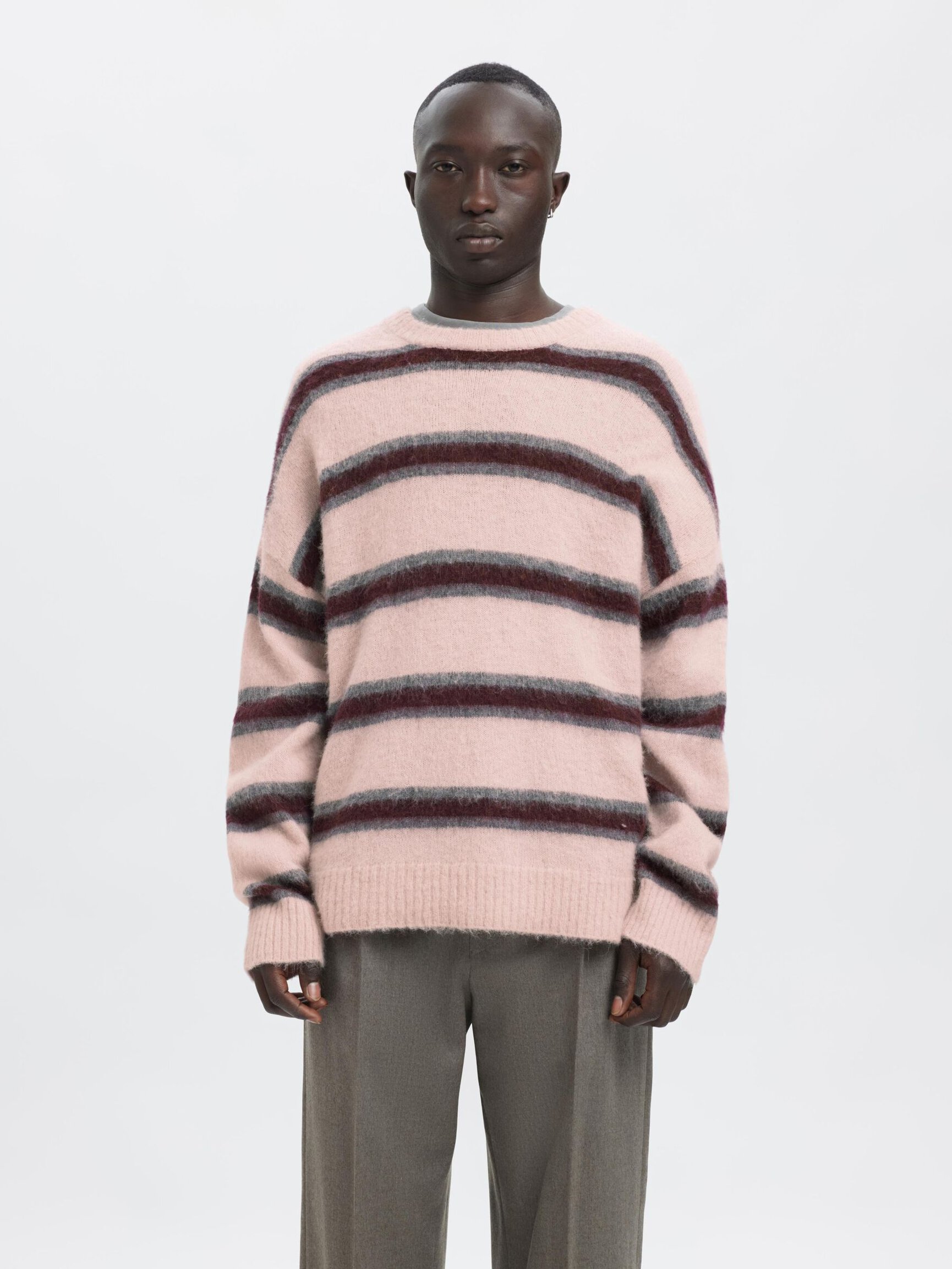 STRIPED KNITTED PULLOVER