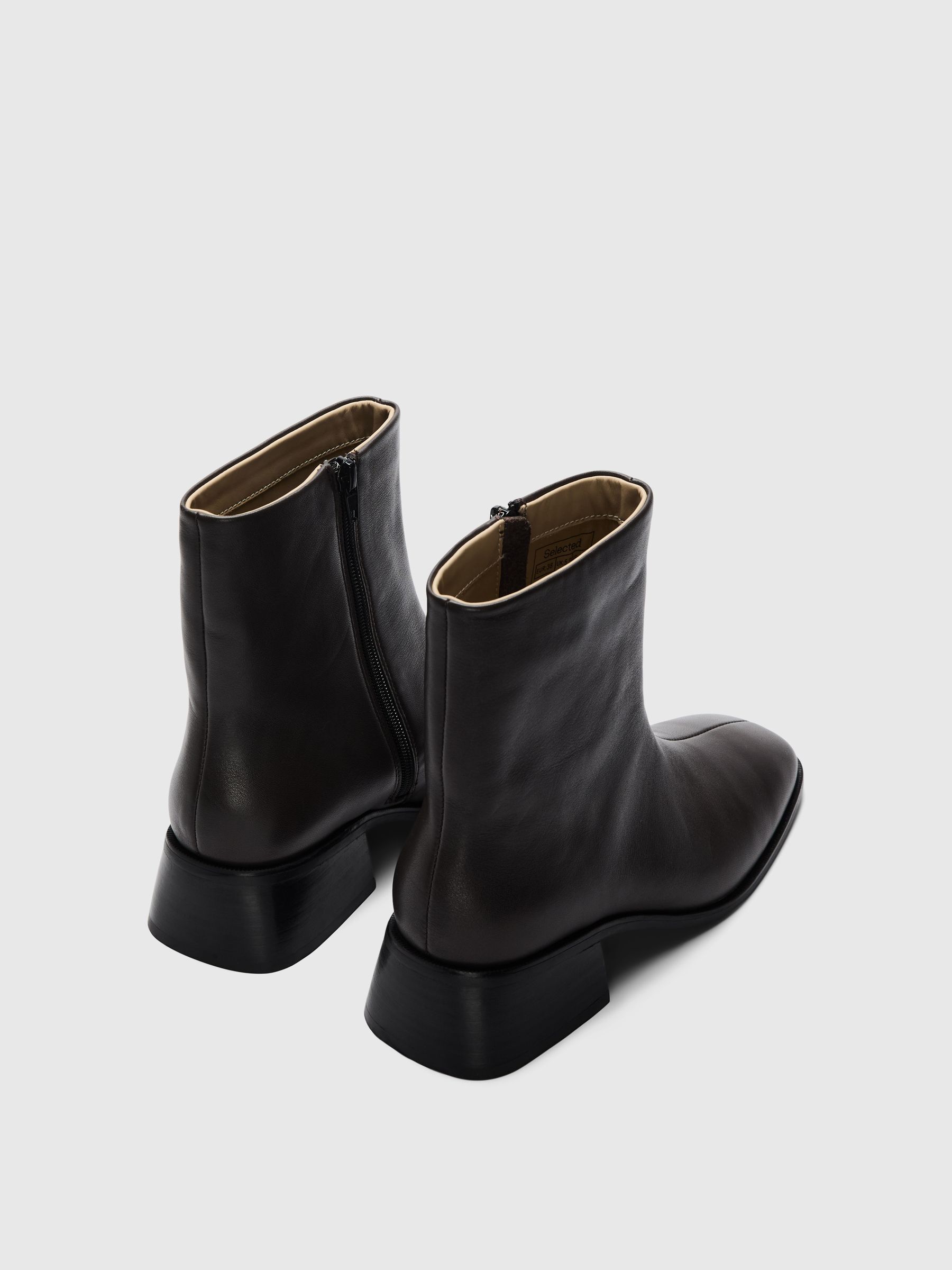LEATHER ANKLE BOOTS