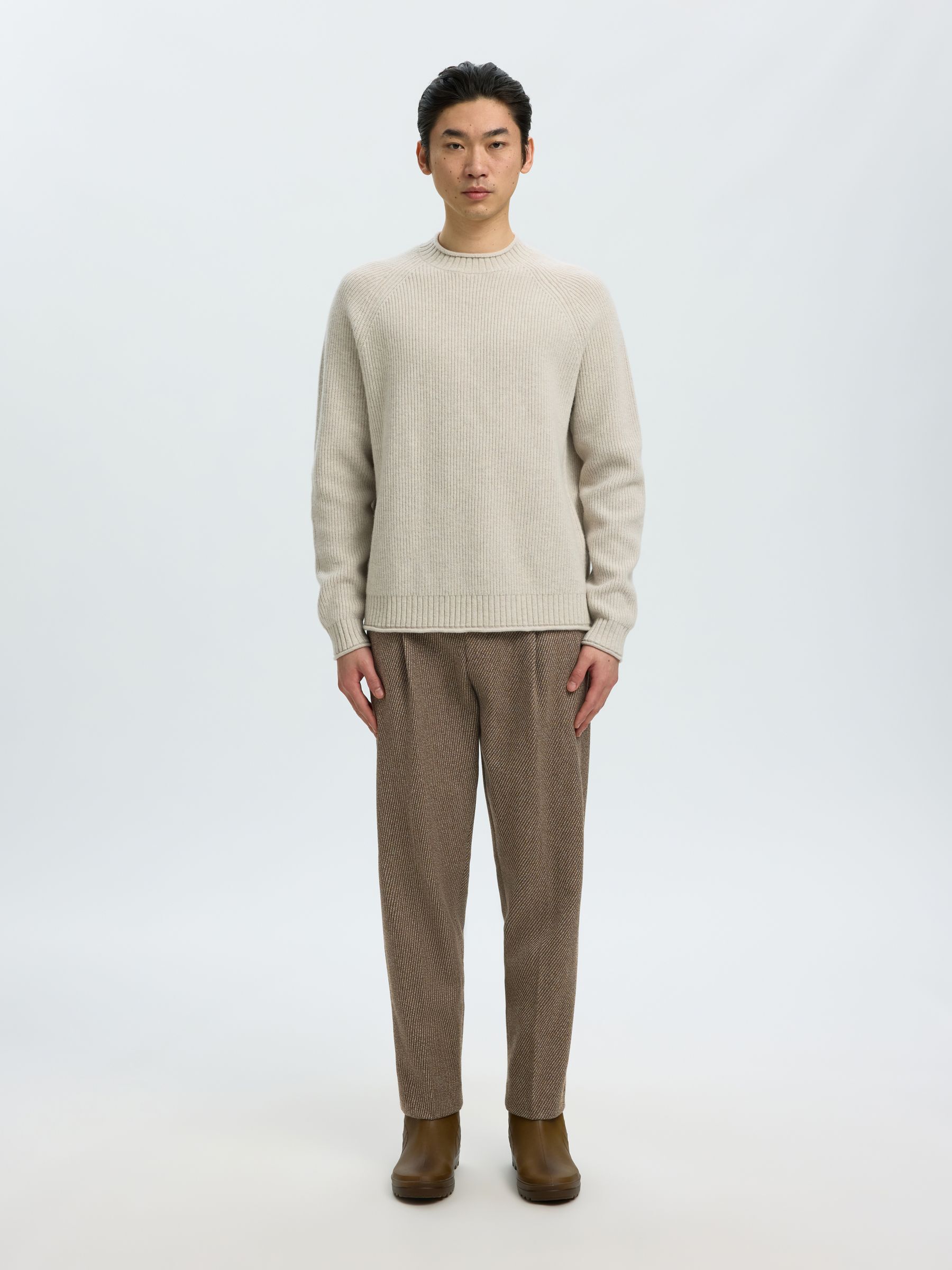 WOOL LOOSE-FIT TROUSERS