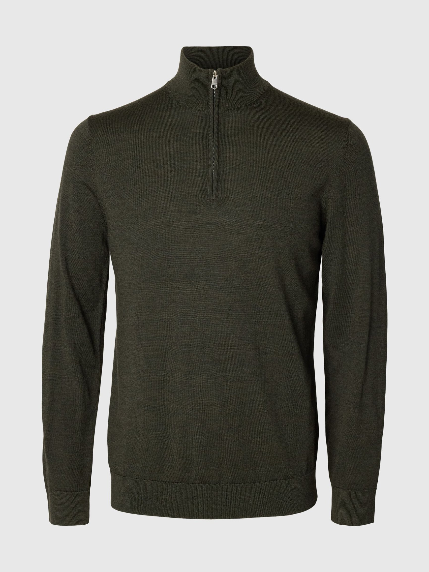 100% MERINO WOOL HALF-ZIP JUMPER