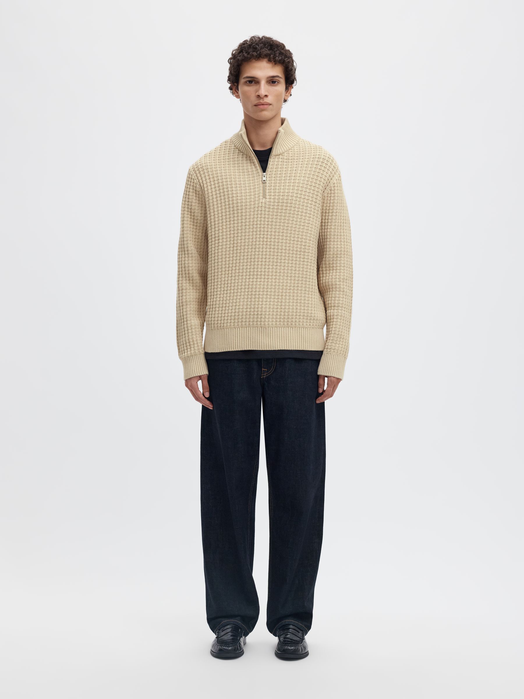 ORGANIC COTTON HALF-ZIP JUMPER