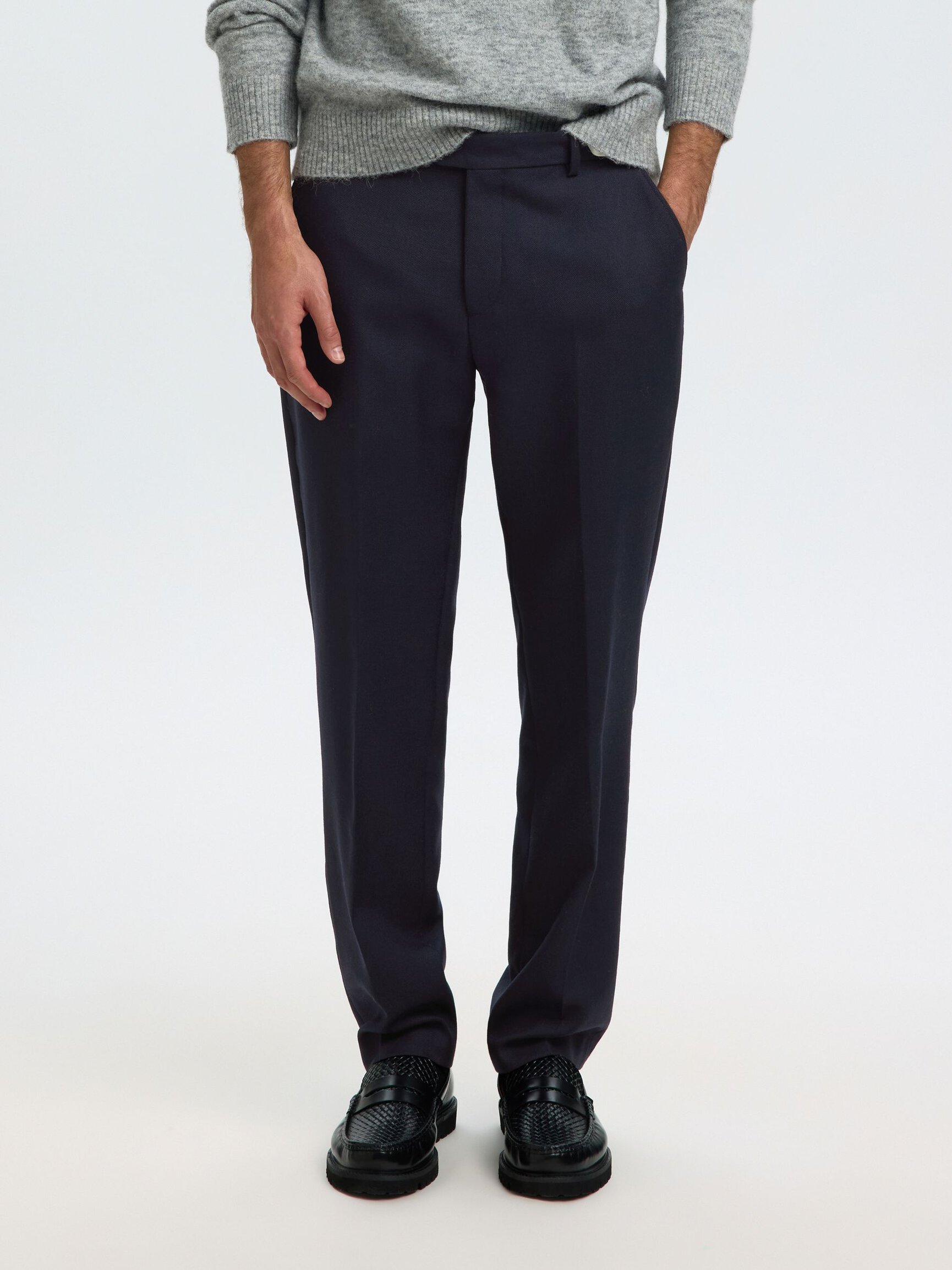100% WOOL SUIT TROUSERS