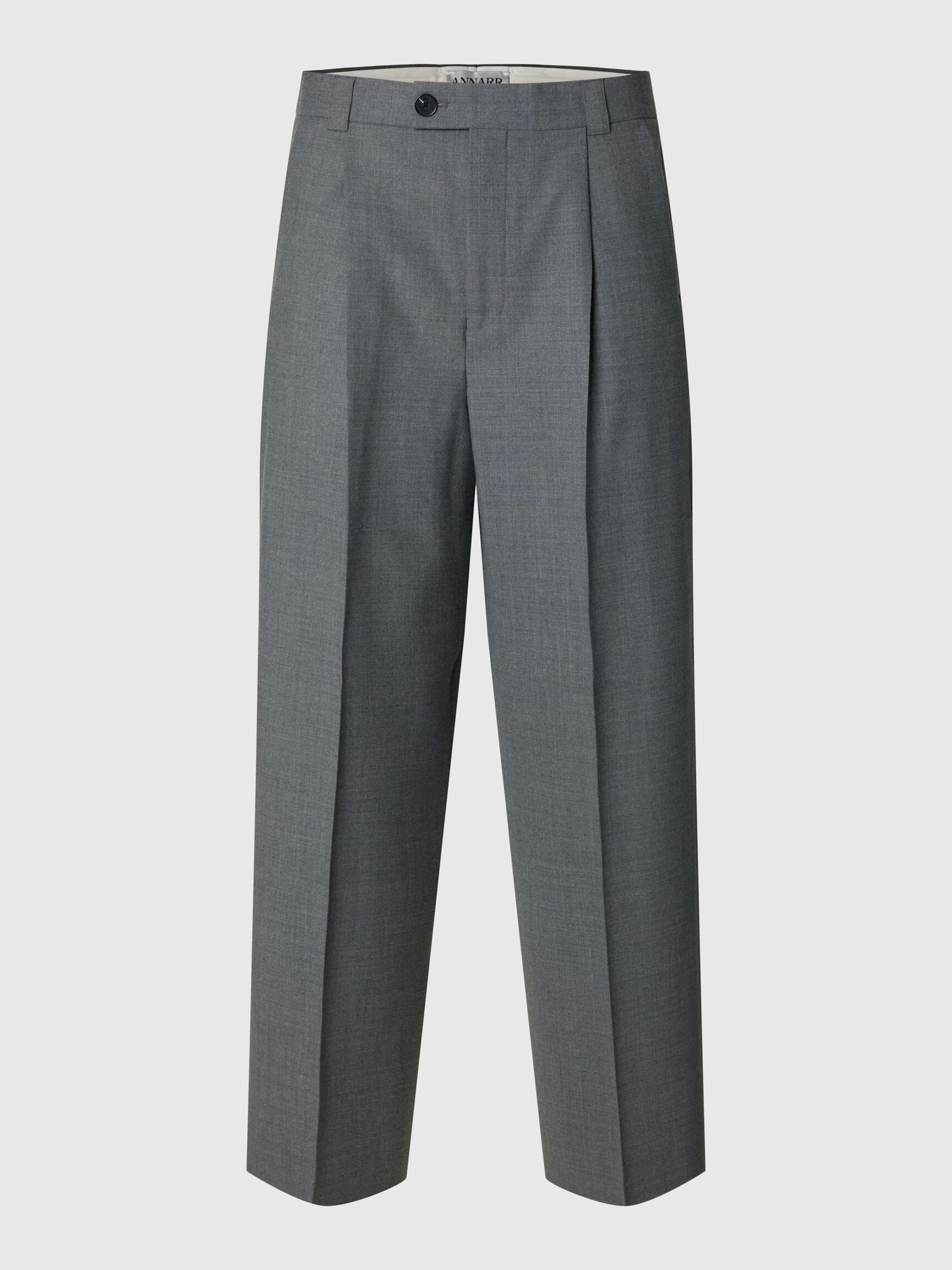 WOOL BLEND LOOSE-FIT TROUSERS