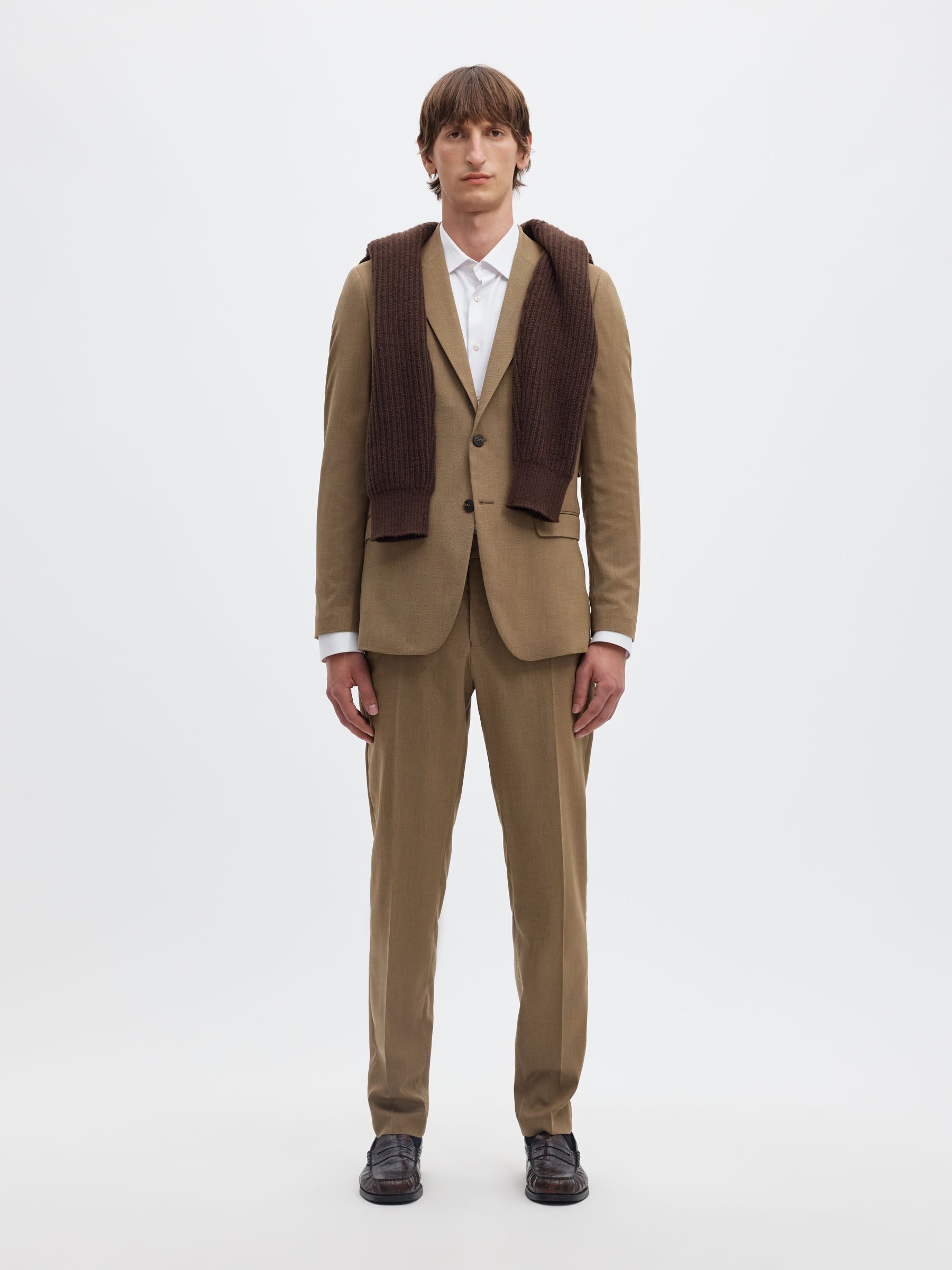 GEWEBTER WOLLGEMISCH BLAZER