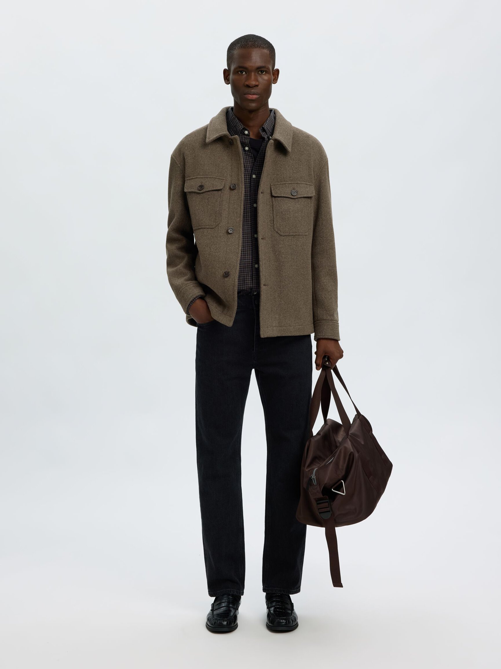 WOOL BLEND SHACKET