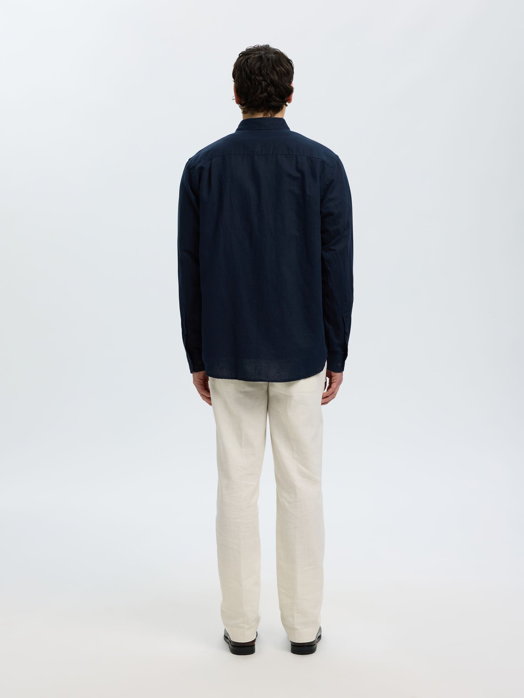 REGULAR FIT SKJORTE I HØRBLANDING