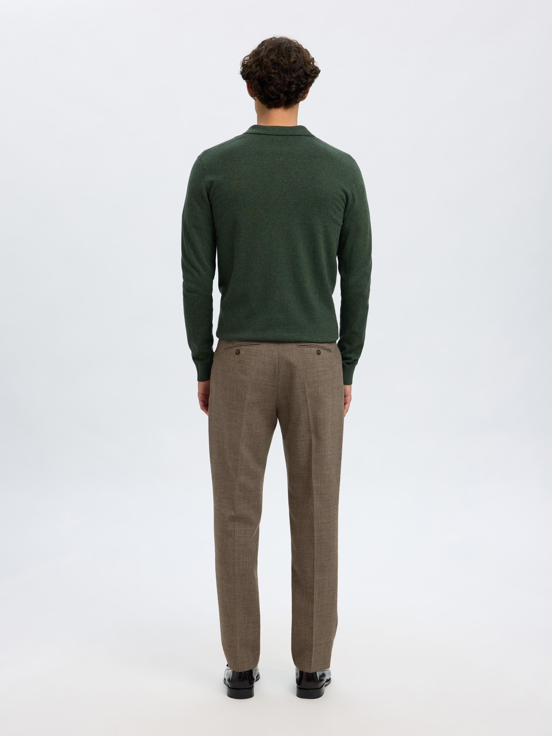 REGULAR FIT WOOL SUIT TROUSERS