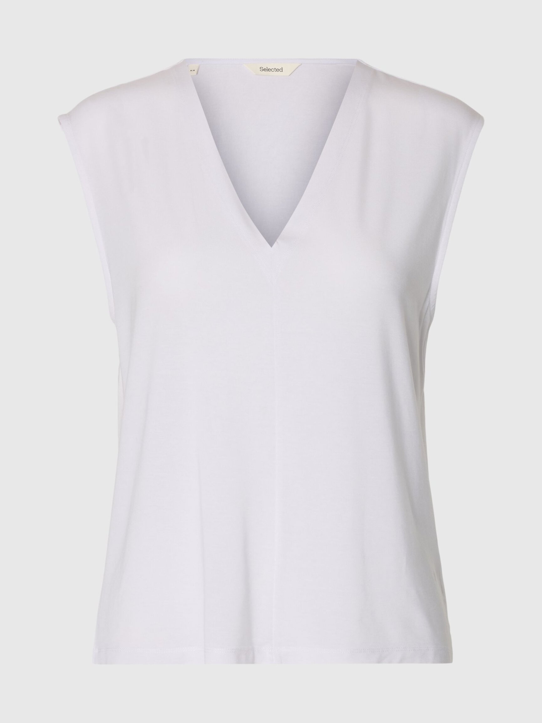 SLEEVELESS V-NECK TOP