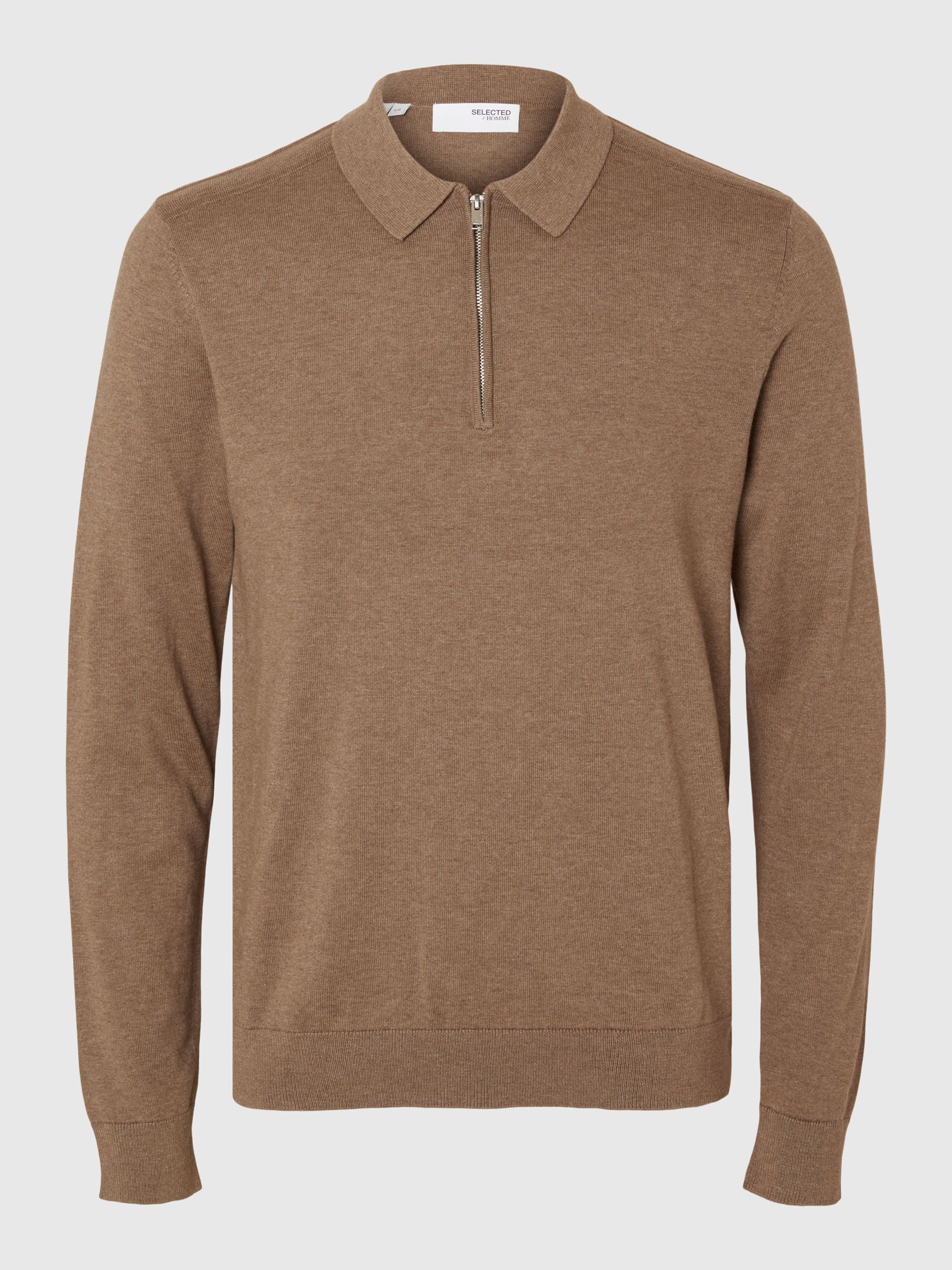 KNITTED LONG-SLEEVED POLO