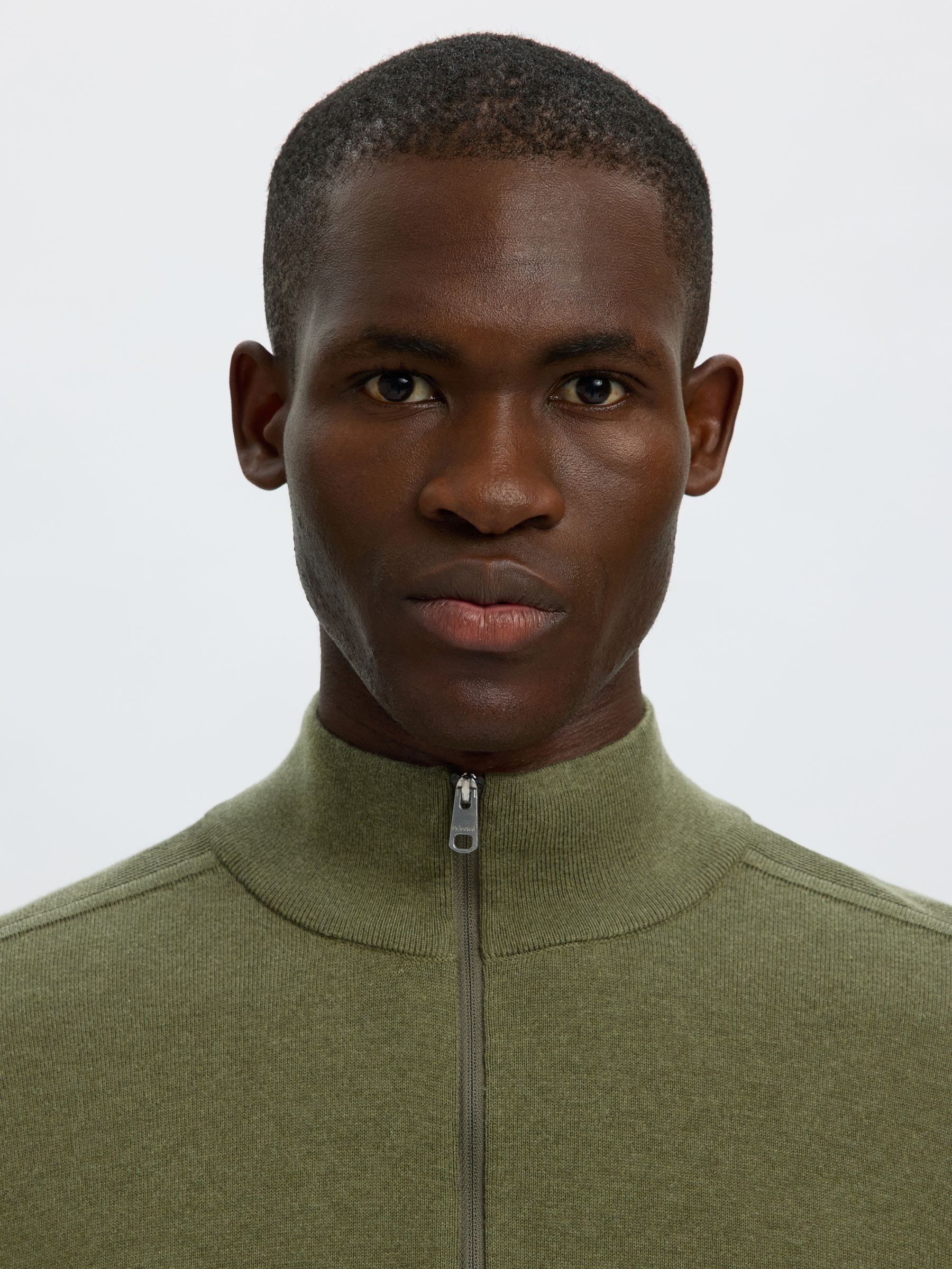 HALF-ZIP KNITTED JUMPER