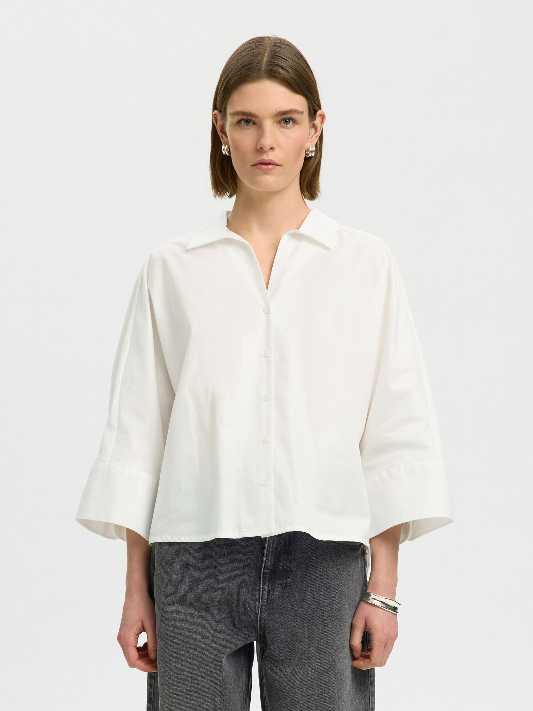 COTTON 3/4 SLEEVED SHIRT