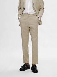 SLIM FIT SUIT TROUSERS, Sand, highres