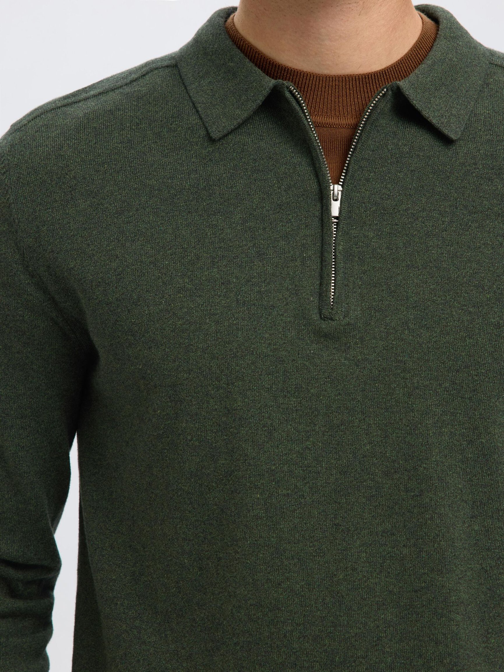 KNITTED LONG-SLEEVED POLO