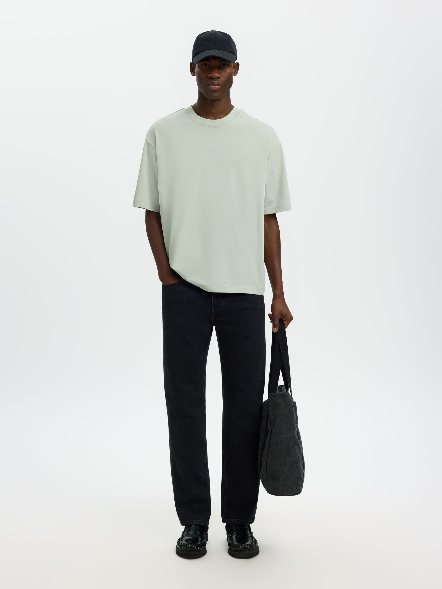 100% KATOEN T-SHIRT MET RONDE HALS