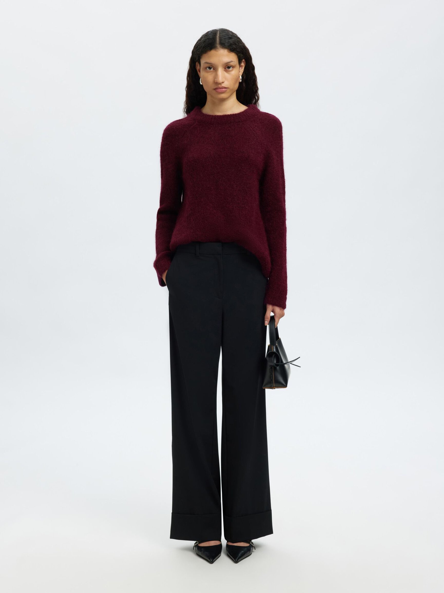 ALPACA WOOL BLEND BOW JUMPER