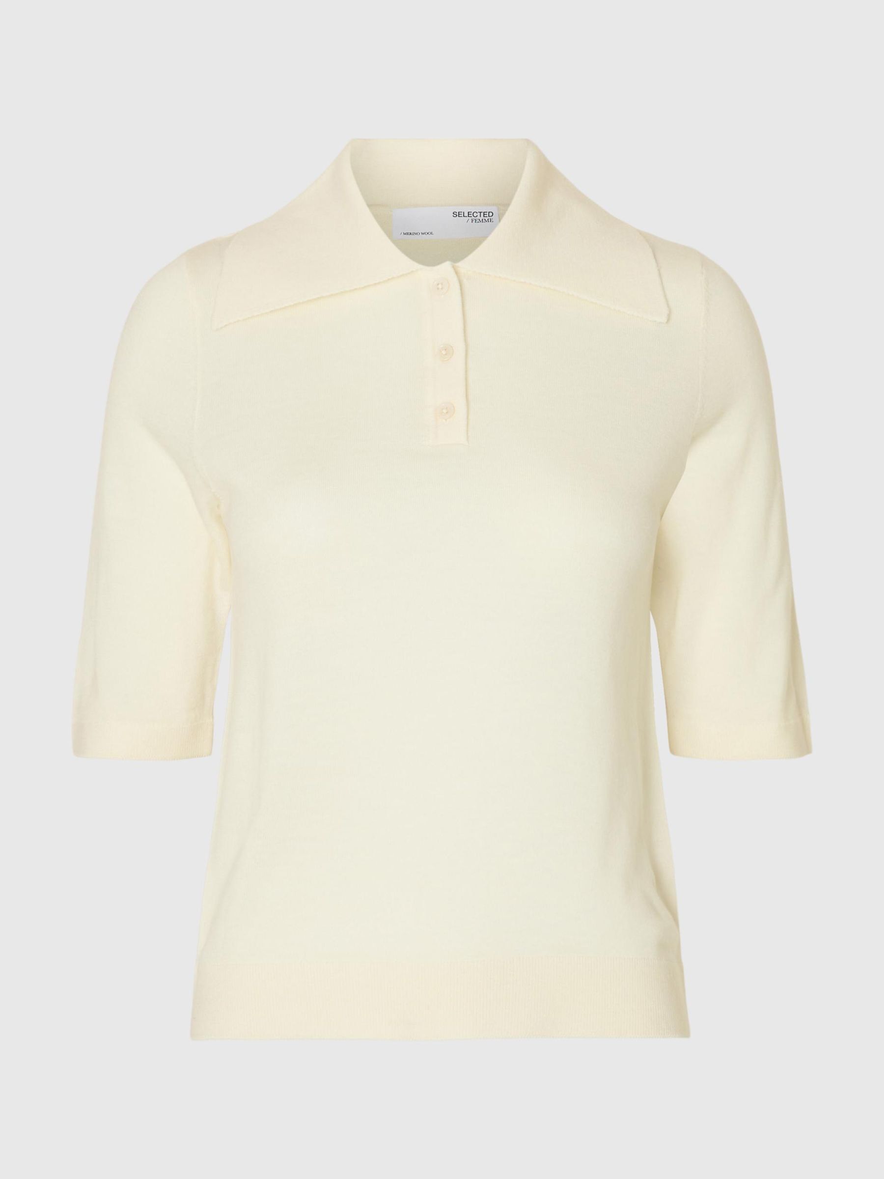 100% MERINO WOOL KNITTED POLO SHIRT