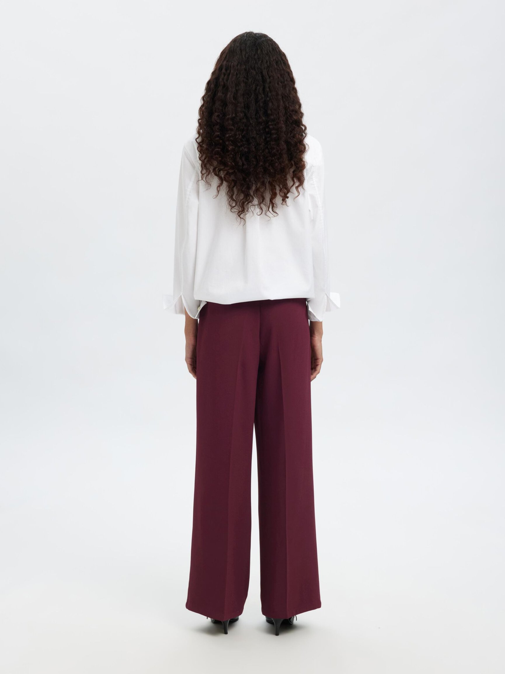 WOVEN WIDE-LEG TROUSERS