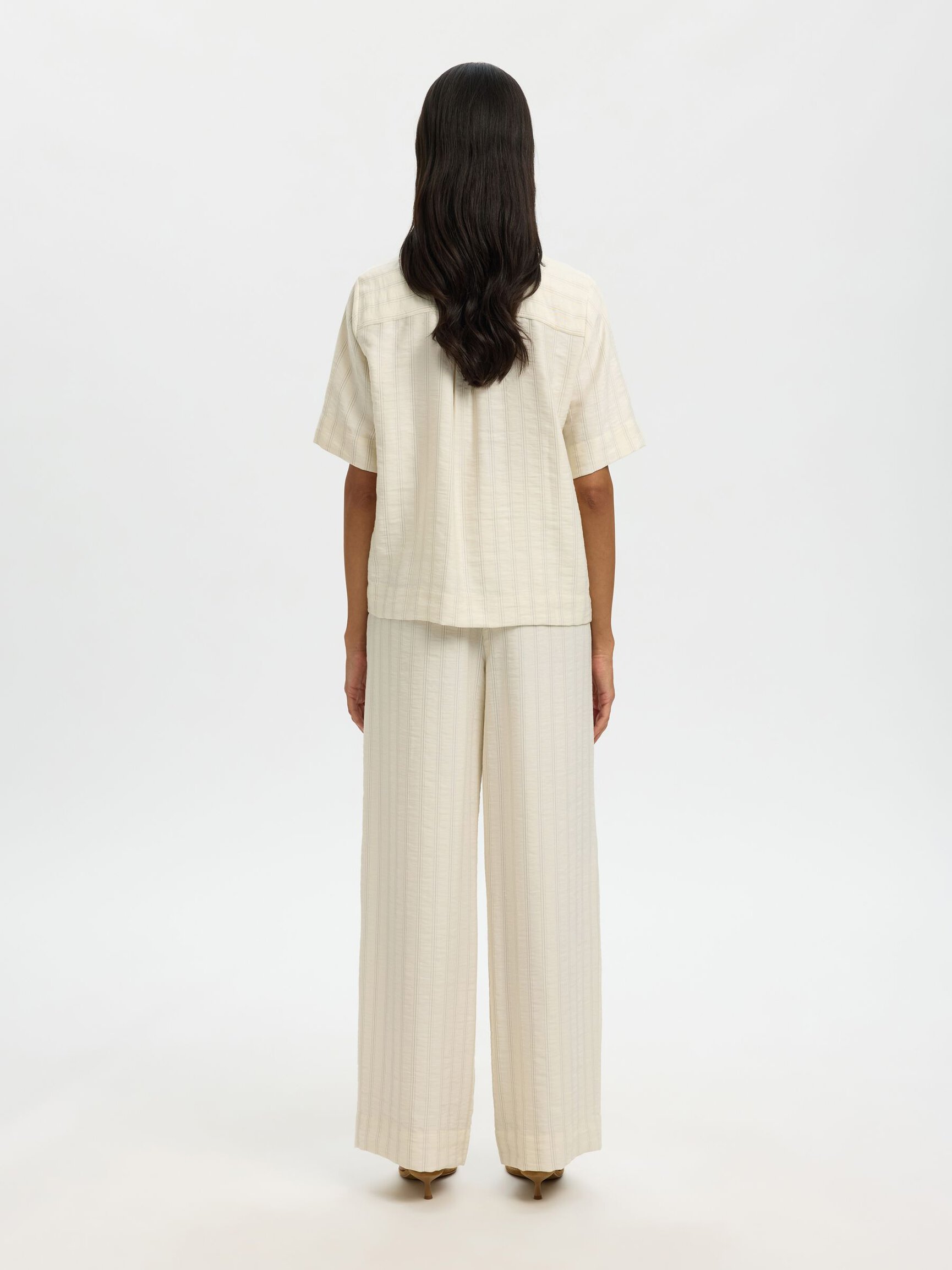 VISCOSE BLEND 2/4 SLEEVED BLOUSE