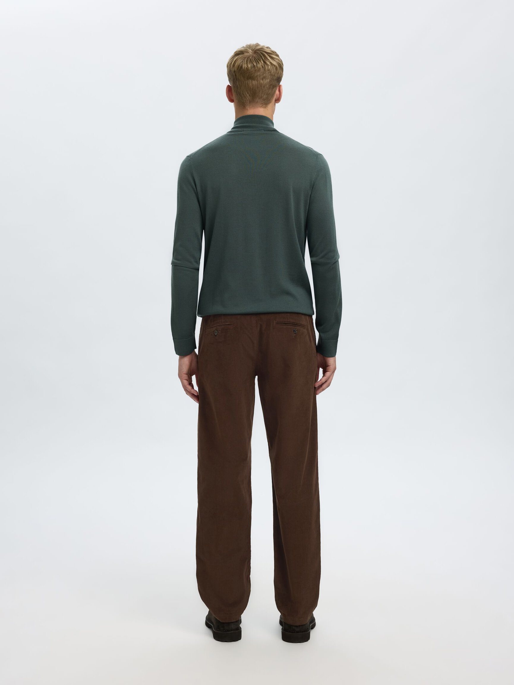 CORDUROY STRAIGHT-LEG TROUSERS