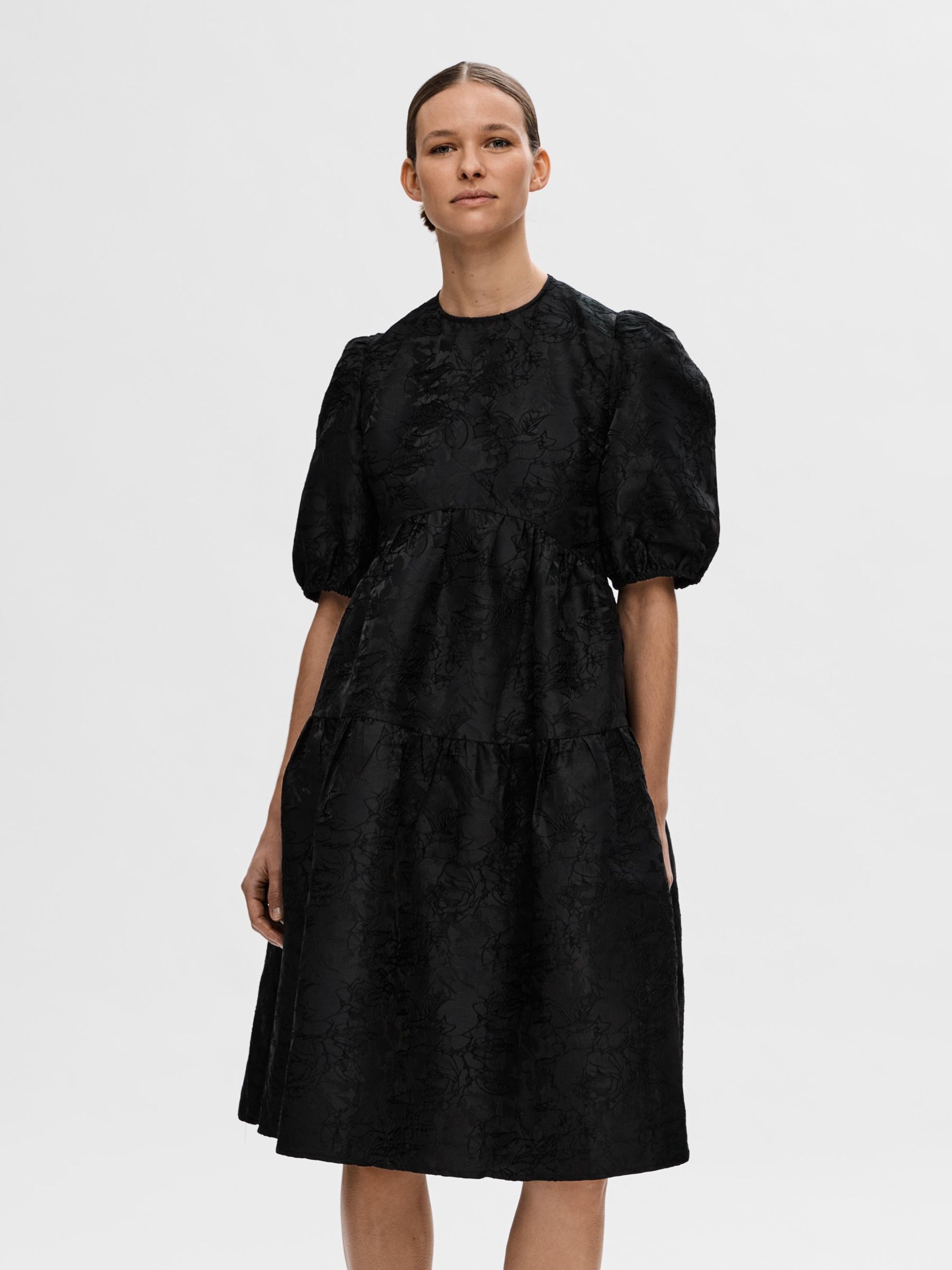 PUFFÄRMEL MIDIKLEID