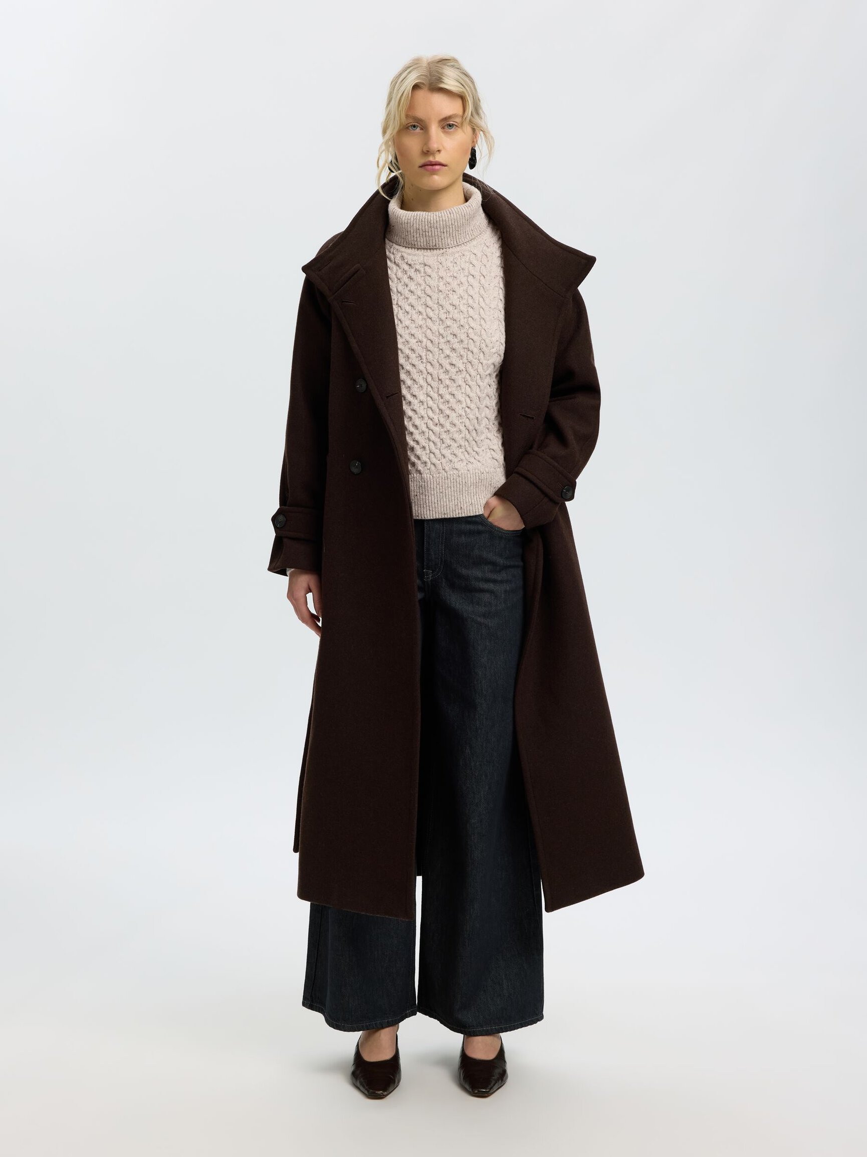 CABLE KNIT TURTLENECK