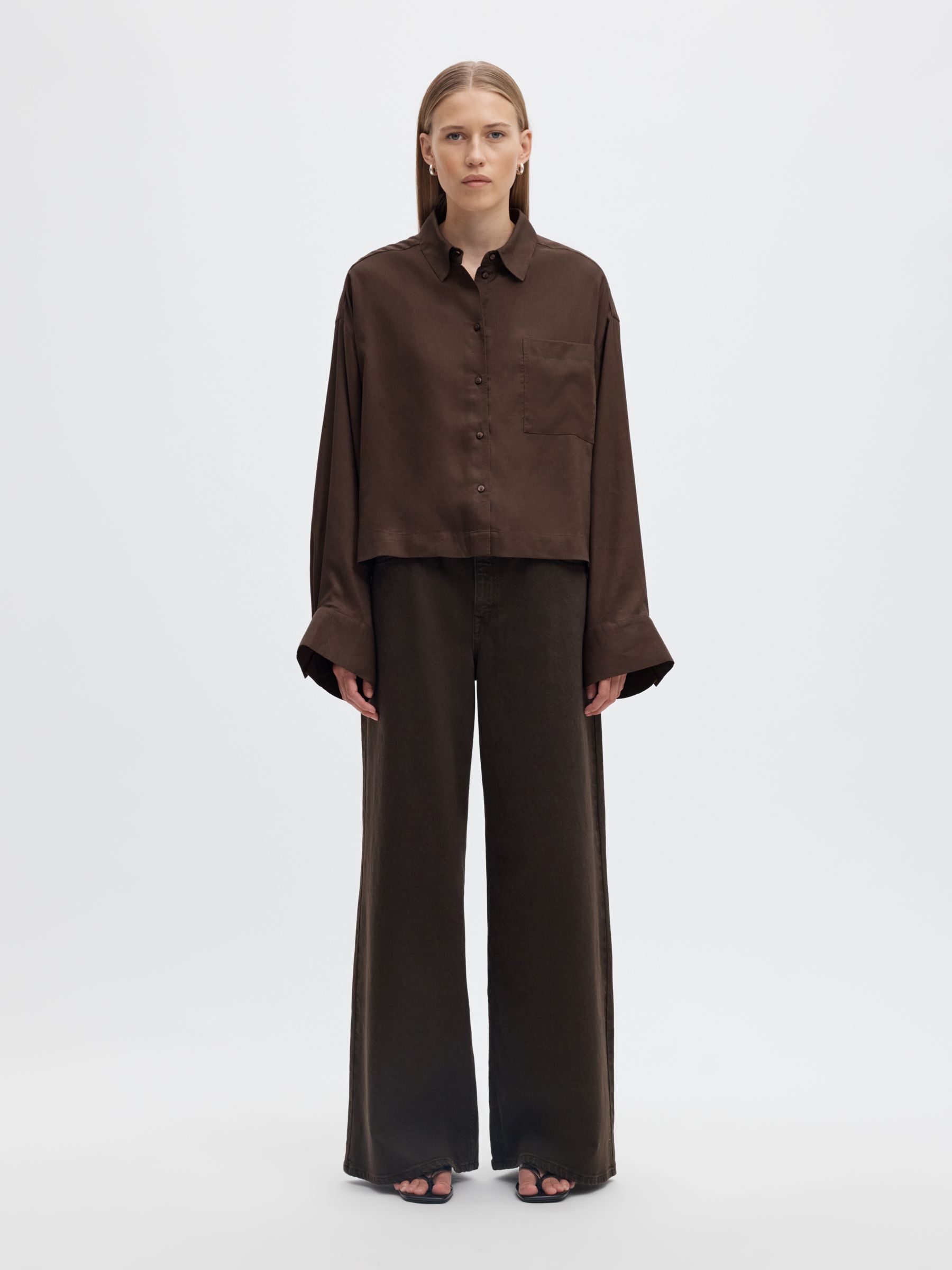 BOXY FIT CROPPED BLOUSE