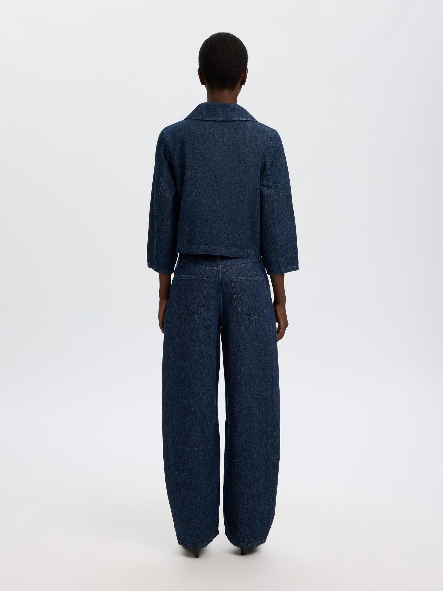 3/4 SLEEVED DENIM JACKET