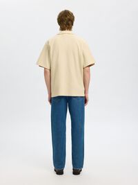 WAFFLED SHORT SLEEVED SHIRT, Fog, highres