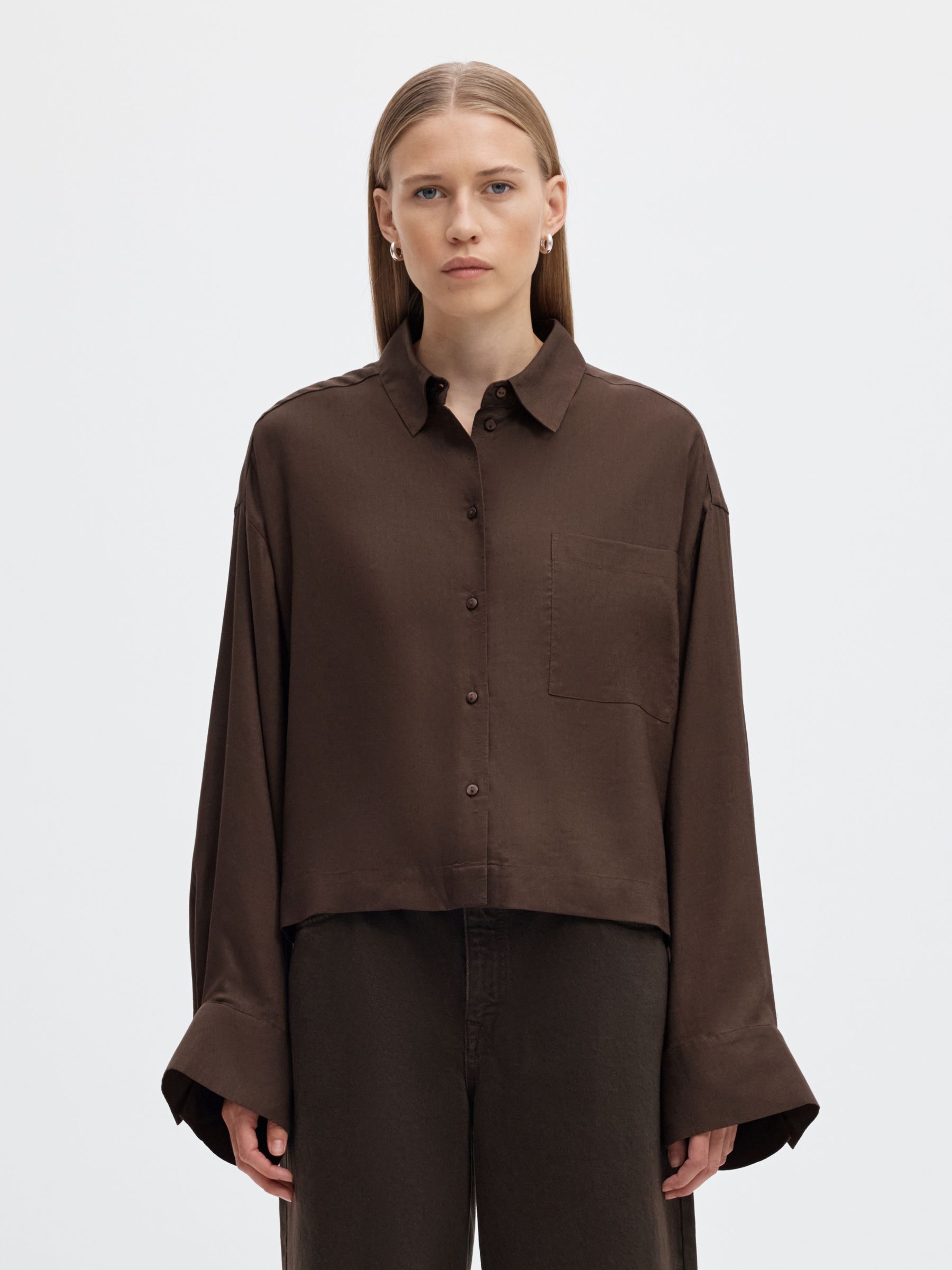 BOXY FIT CROPPED BLOUSE