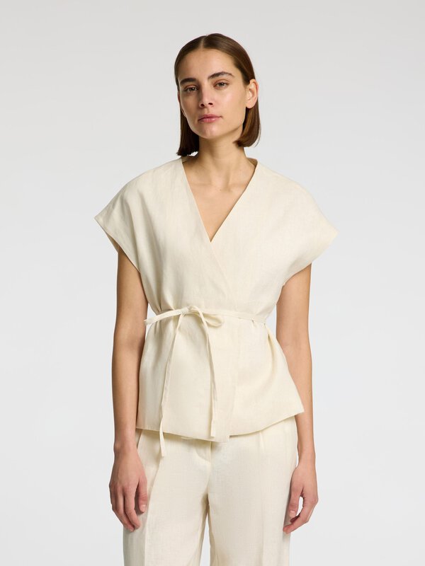 100% Linen Vest Top