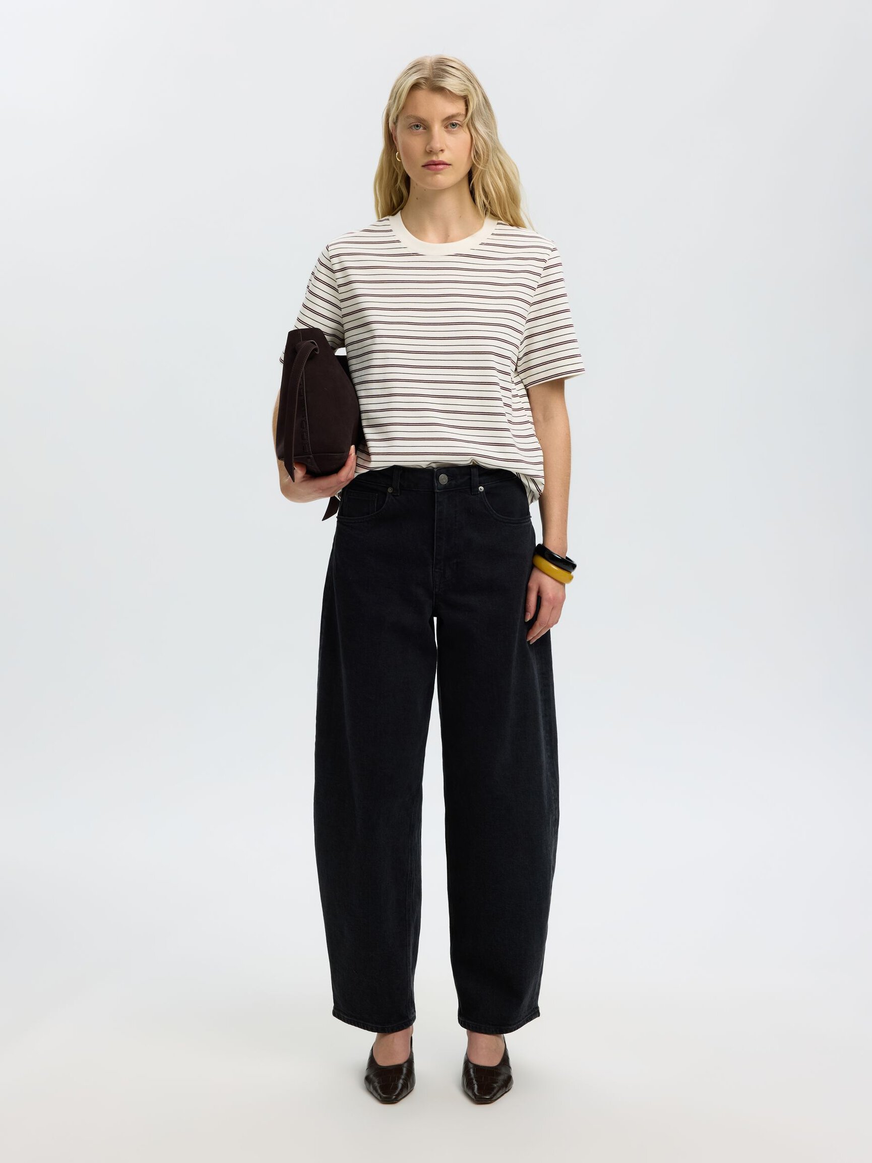 STRIPED BOXY FIT T-SHIRT