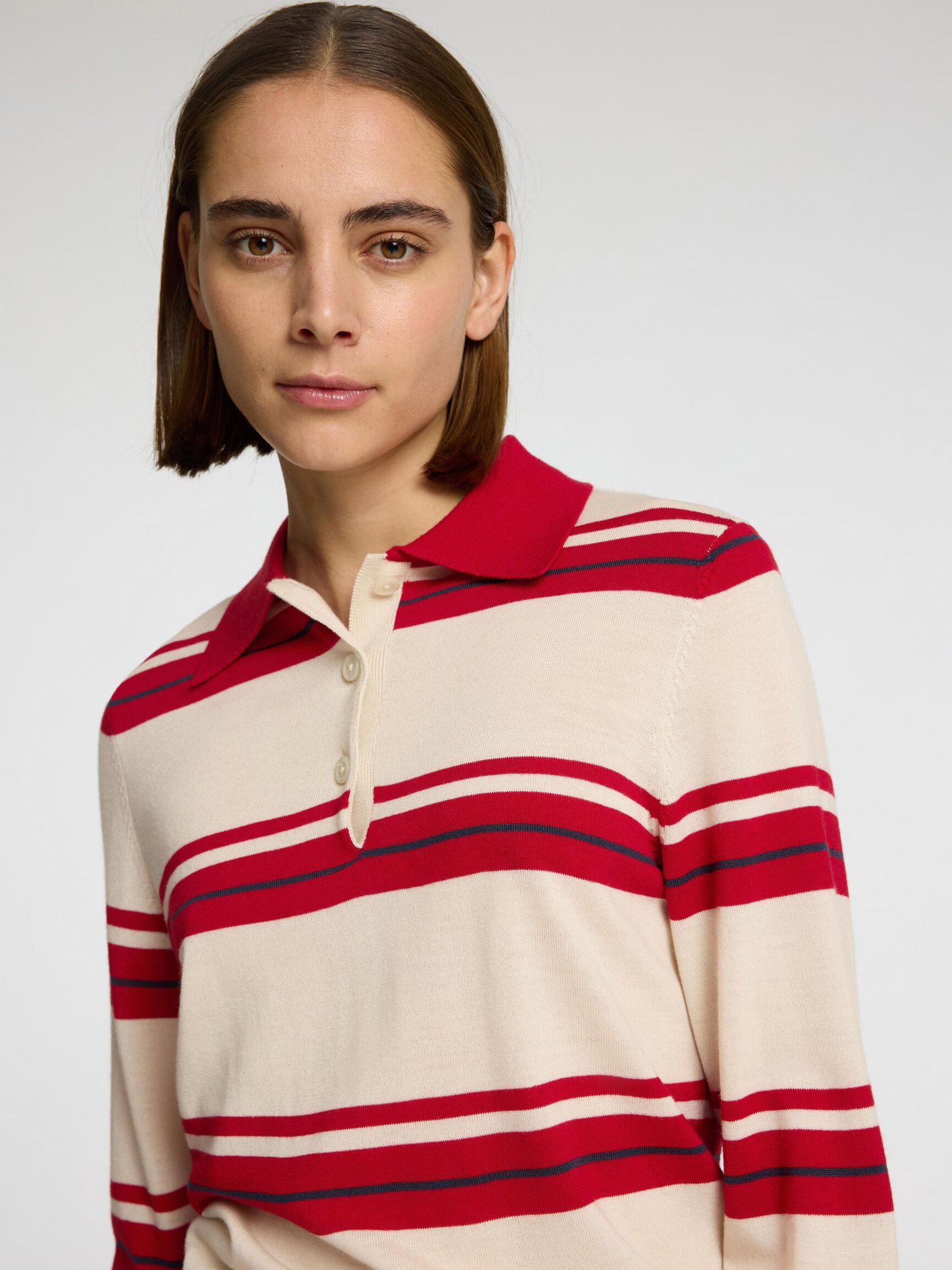 100% MERINO WOOL LONG-SLEEVED POLO