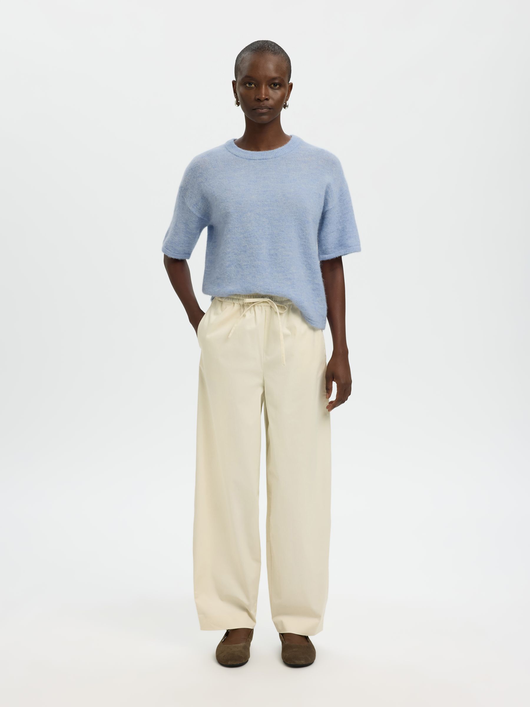 WOOL BLEND KNITTED PULLOVER