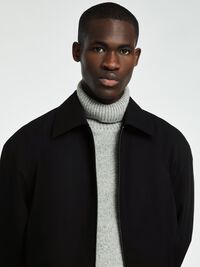 WATER REPELLENT SHORT JACKET, Black, highres