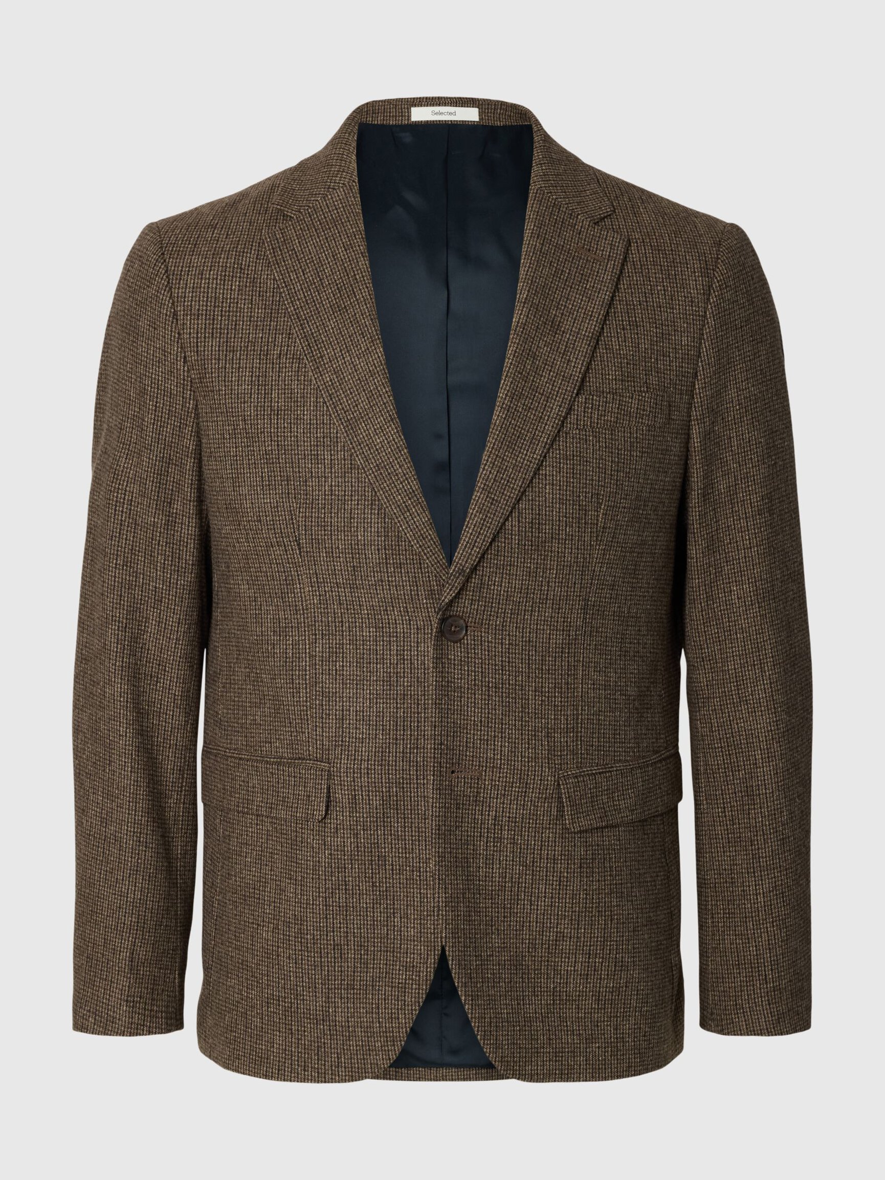 KARIERTER WOLLGEMISCH BLAZER