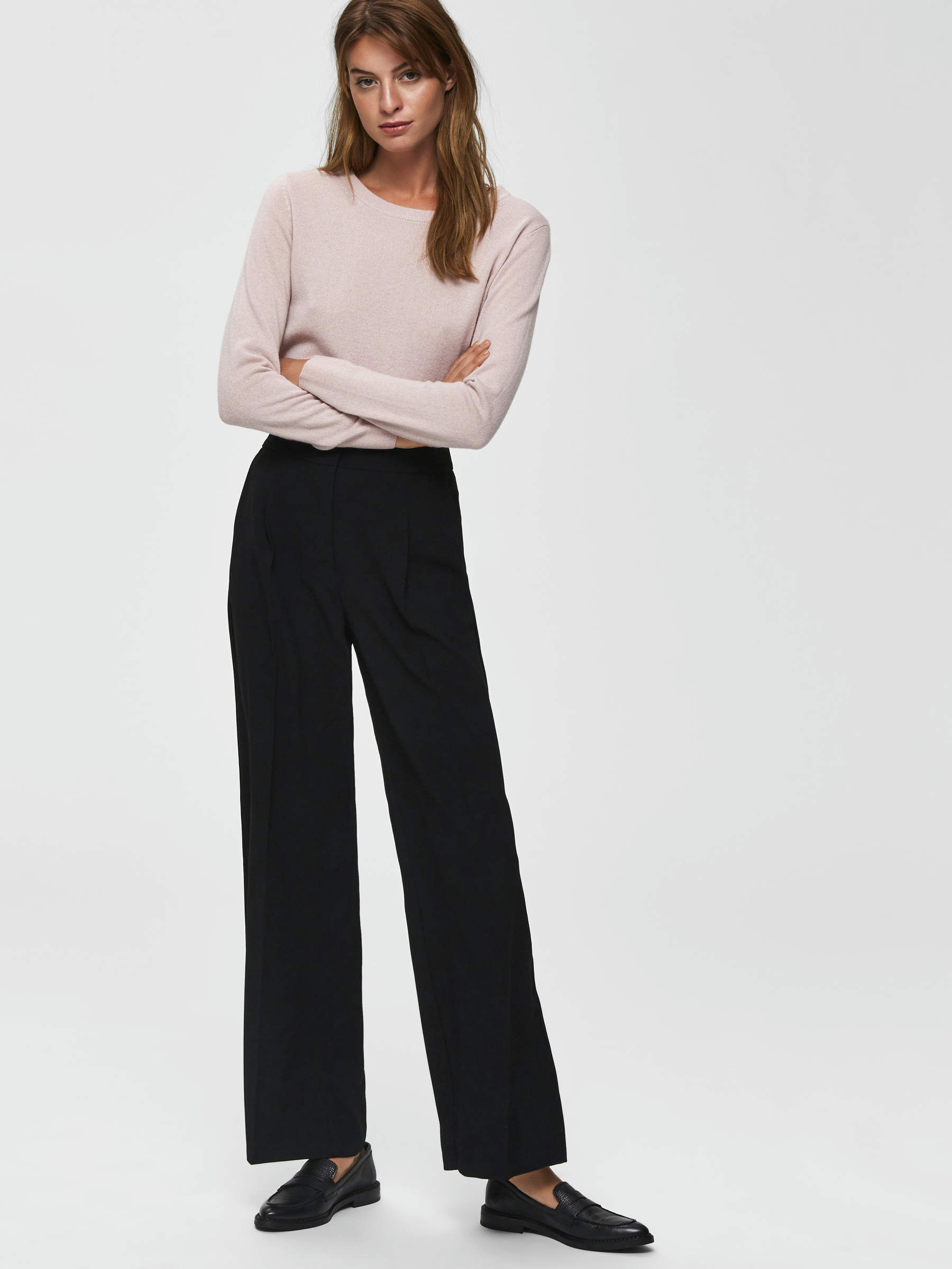 TISSÉ PANTALON À JAMBE AMPLE