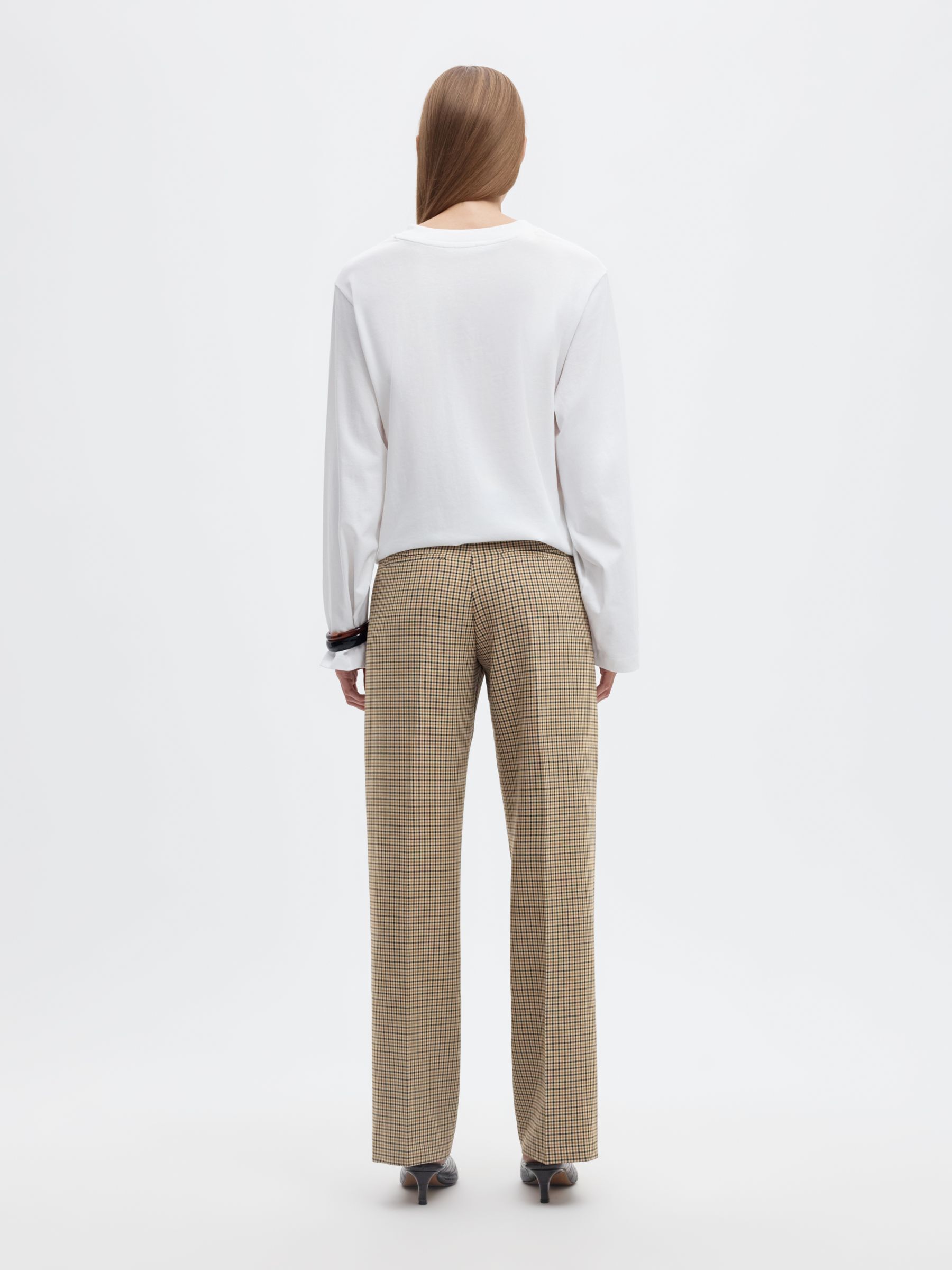MID WAIST WIDE-LEG TROUSERS