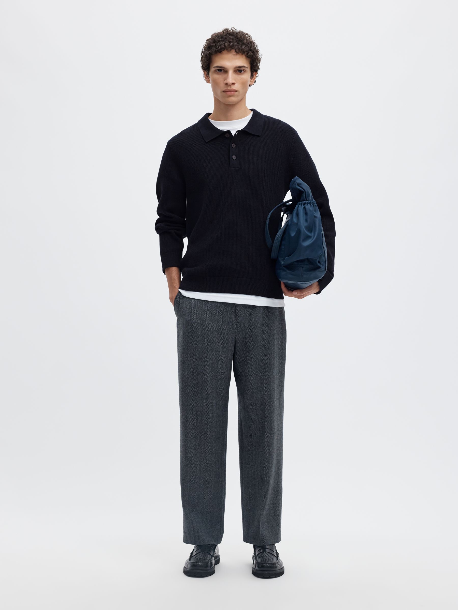 STRUCTURED COTTON POLO SHIRT