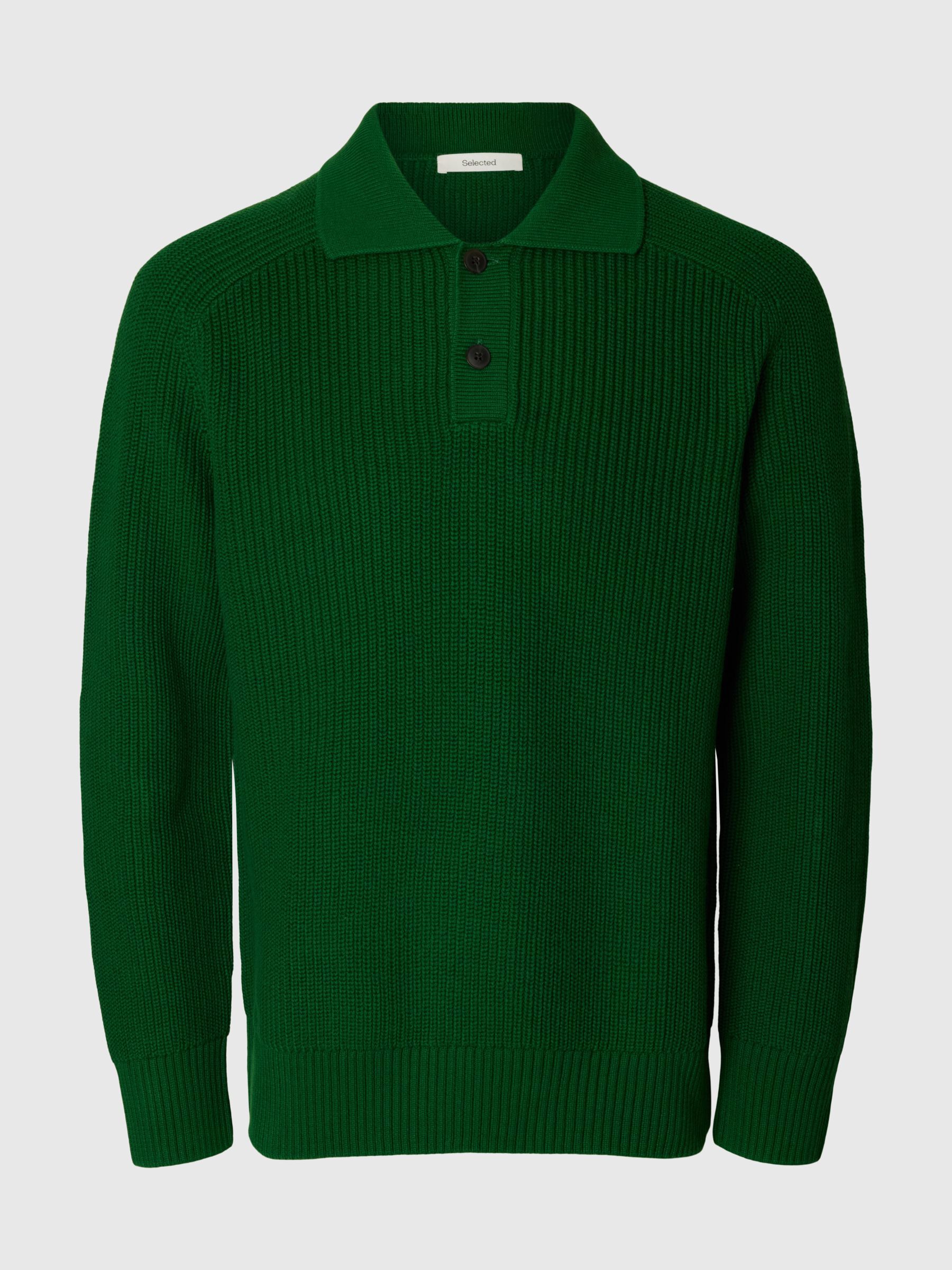 RIBBED KNITTED POLO SHIRT